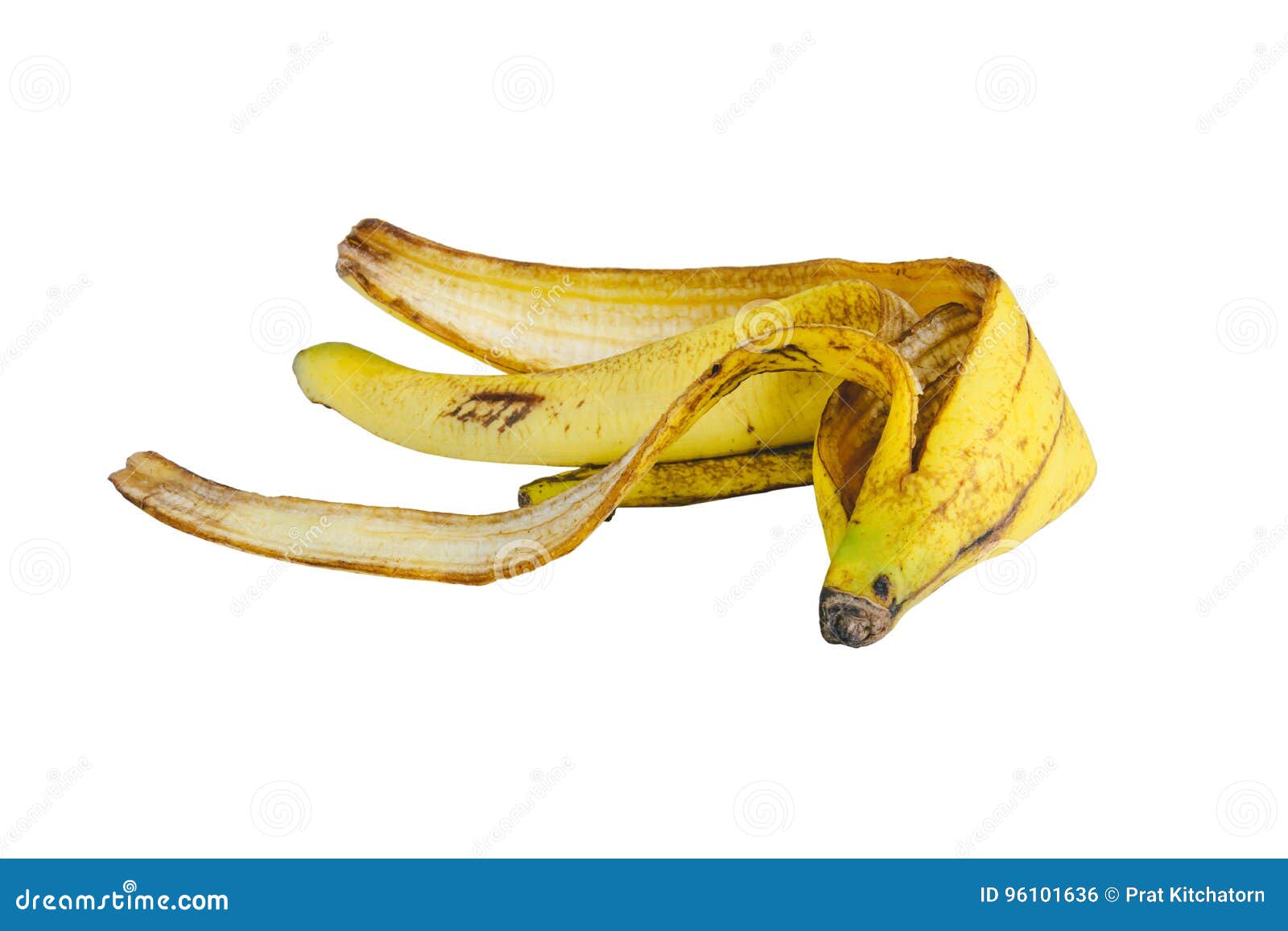 Banana Peel Yellow Bruised Isolate Stock Photo Image Of Fruit Close 96101636