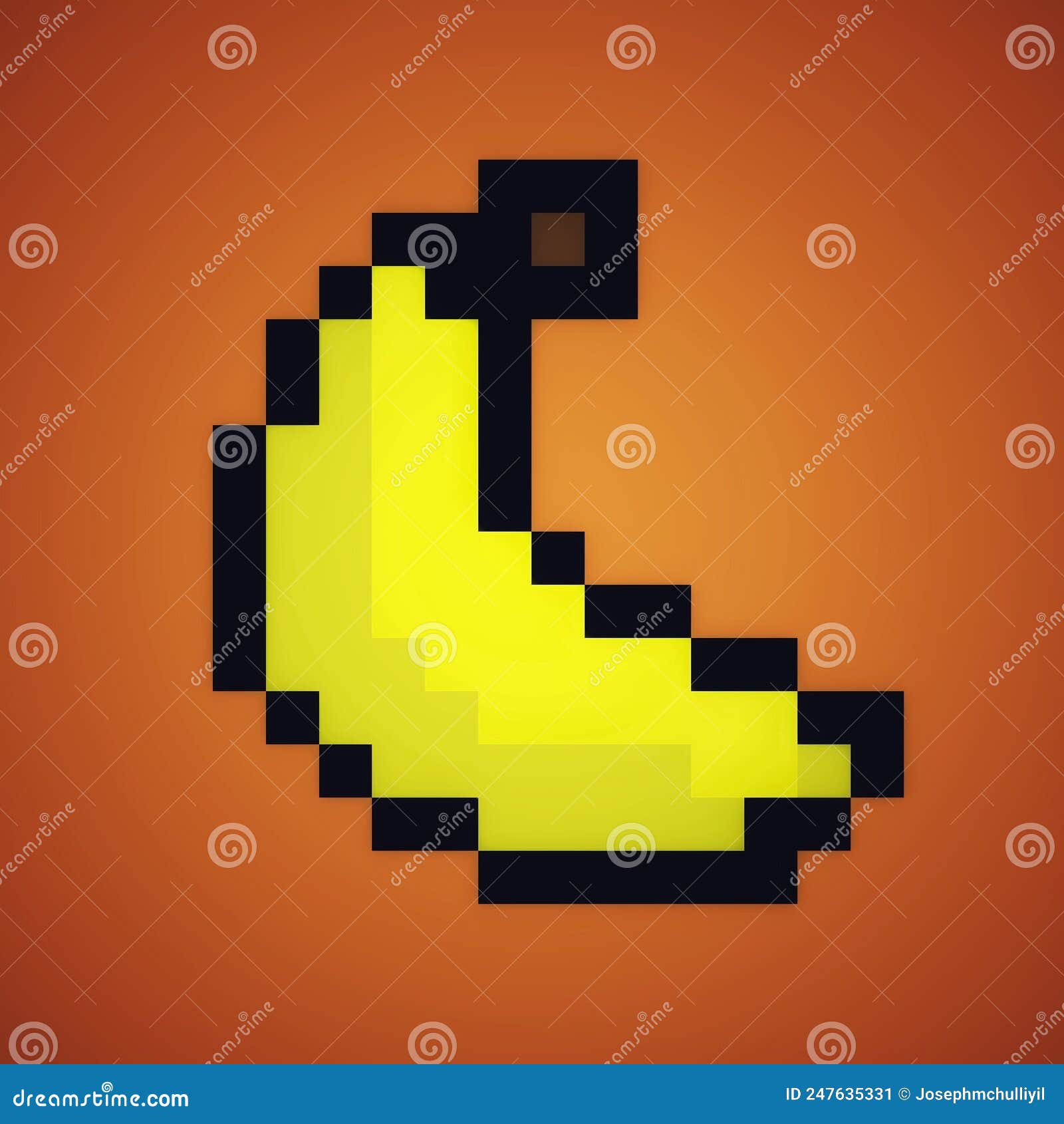 8 bit pixel art banana fruit pixels for games Vector Image