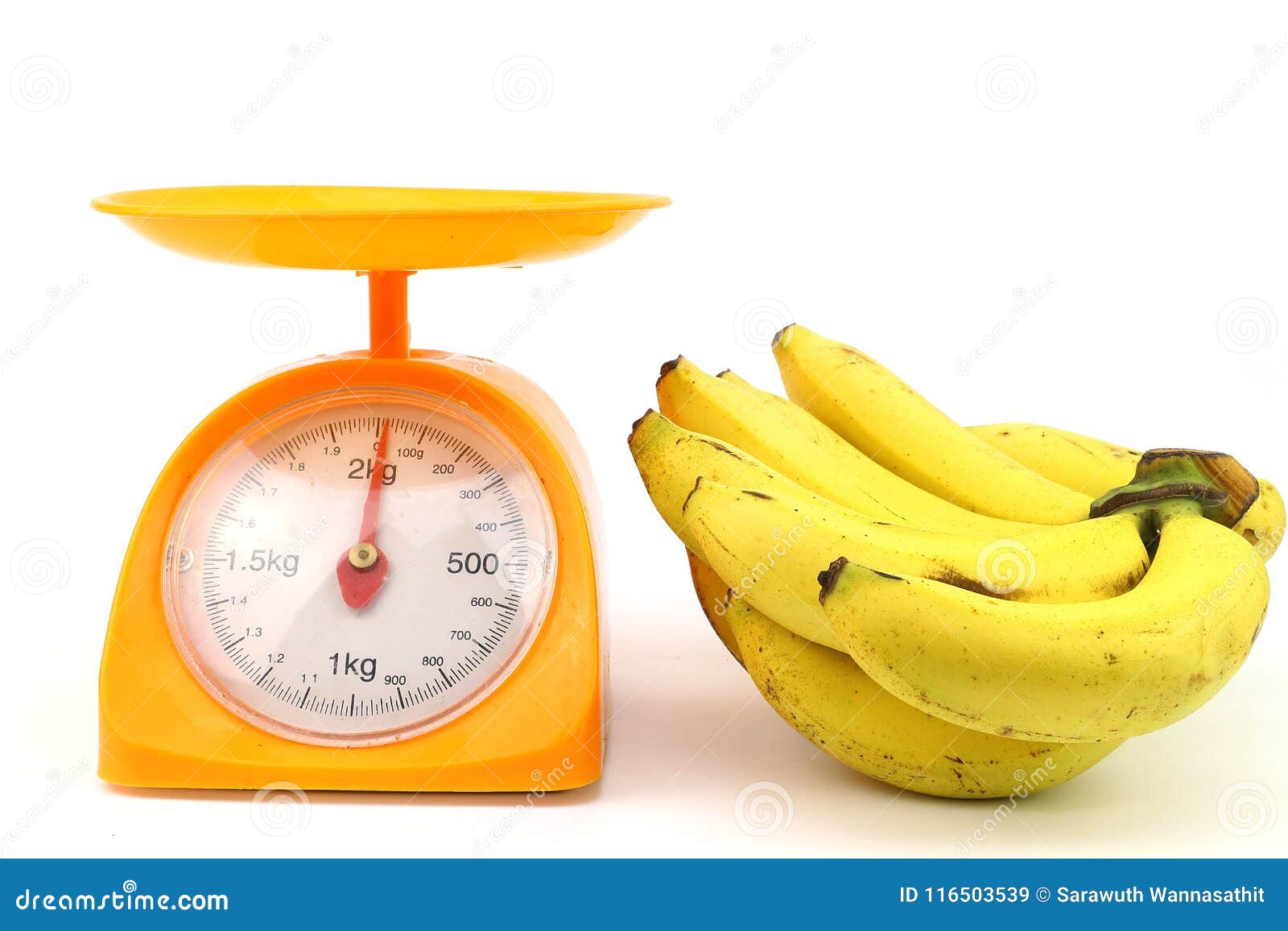 Banana 500gm On Weighing Scale Isolate Stock Vector (Royalty Free)  2312587345
