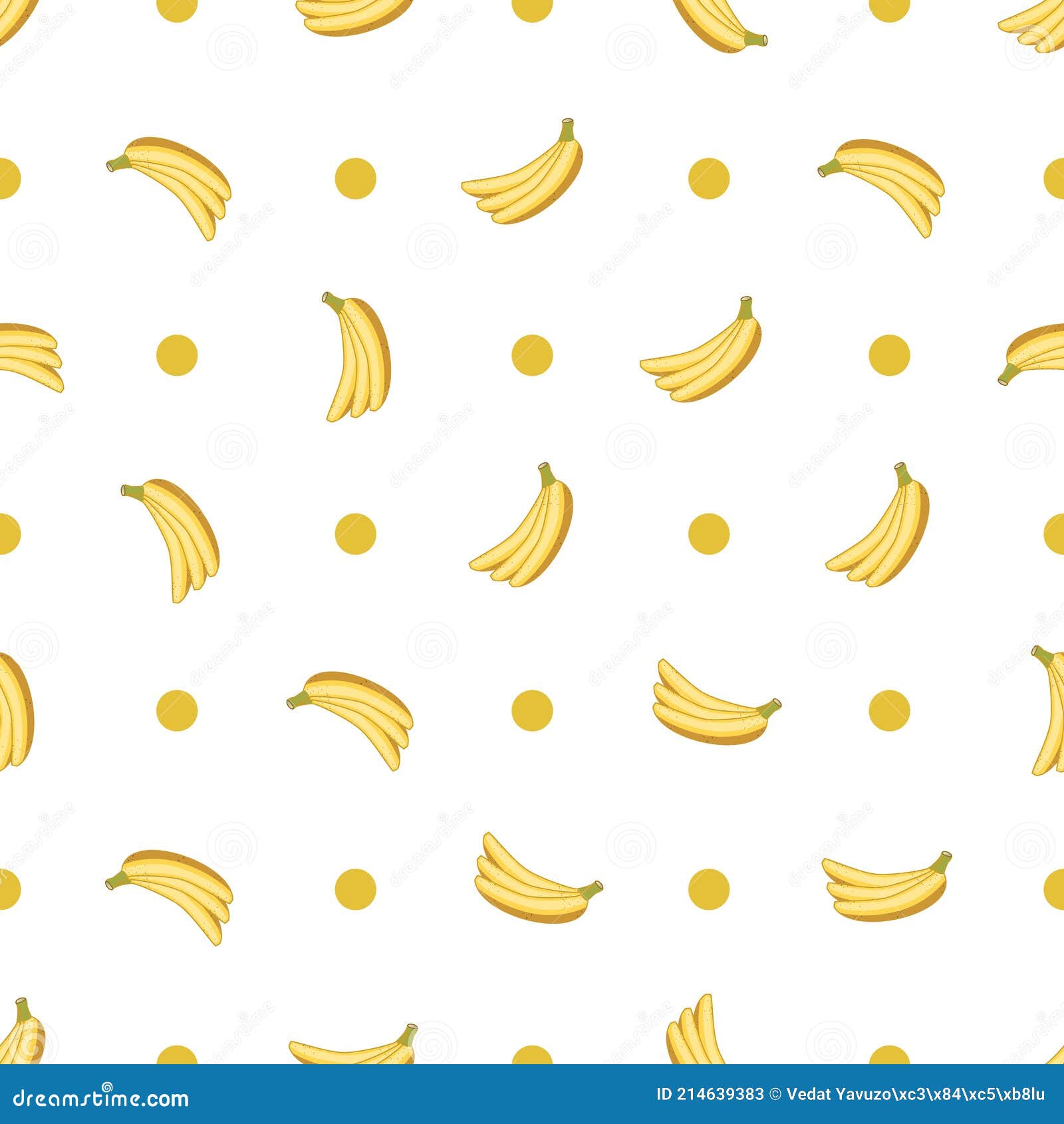 Banana Sin Costuras Patrón Vector Ilustración Aislado Sobre Fondo Blanco.  Plátanos Dibujos Animados Lindo Ilustración del Vector - Ilustración de  lindo, contexto: 214639383