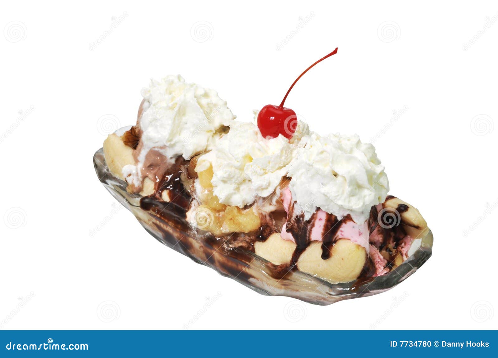 banana split with clipping path