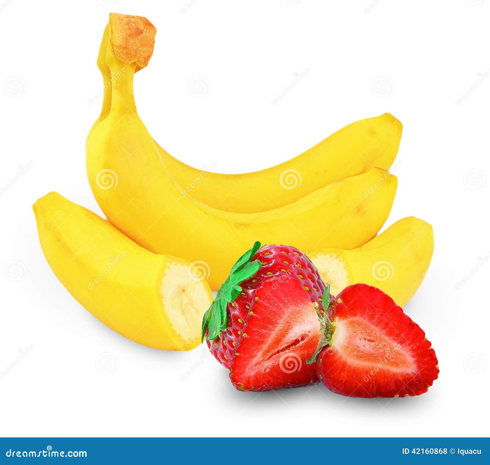 Banana and strawberry stock photo. Image of tropical 42160868