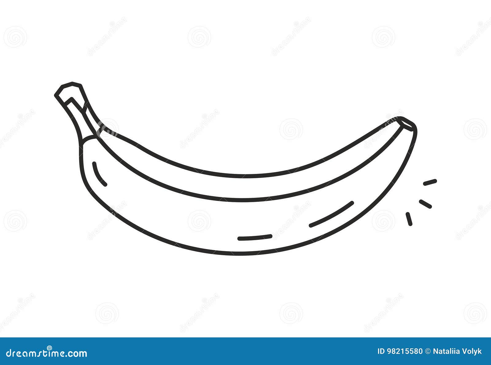 Banana vector icon stock vector. Illustration of banana - 98215580