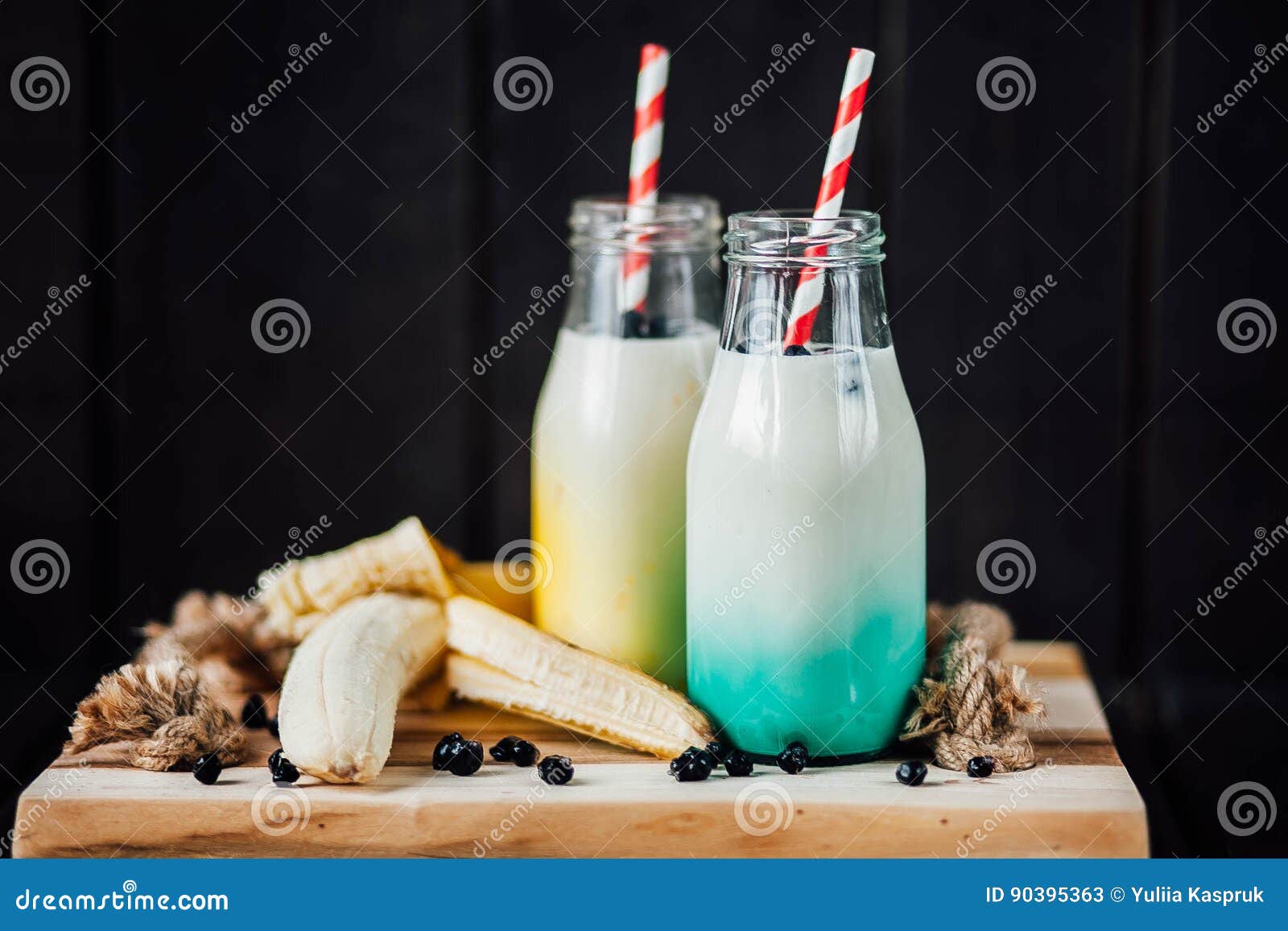 Banana yogurt pudding stock image. Image of dish, healthy 90395363