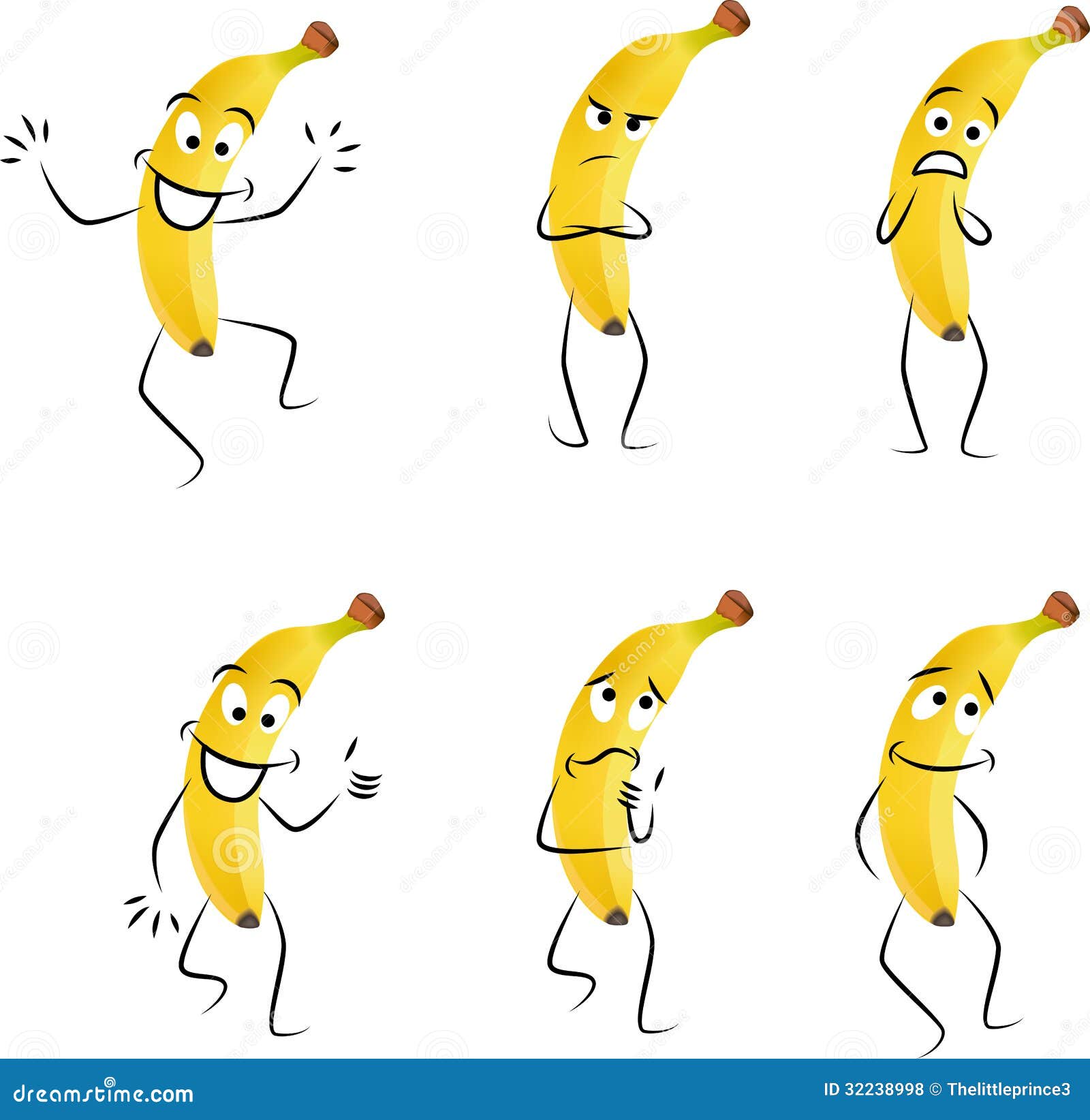 Bananas stock vector. Illustration of body, healthy, emotions - 32238998