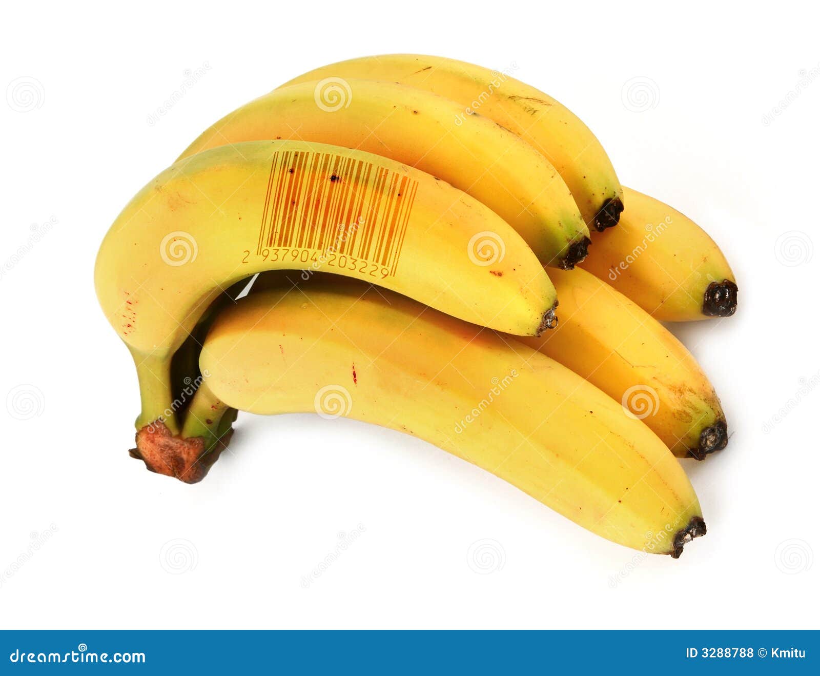 Bananas Com Código De Barra Foto de Stock Imagem de financeiro