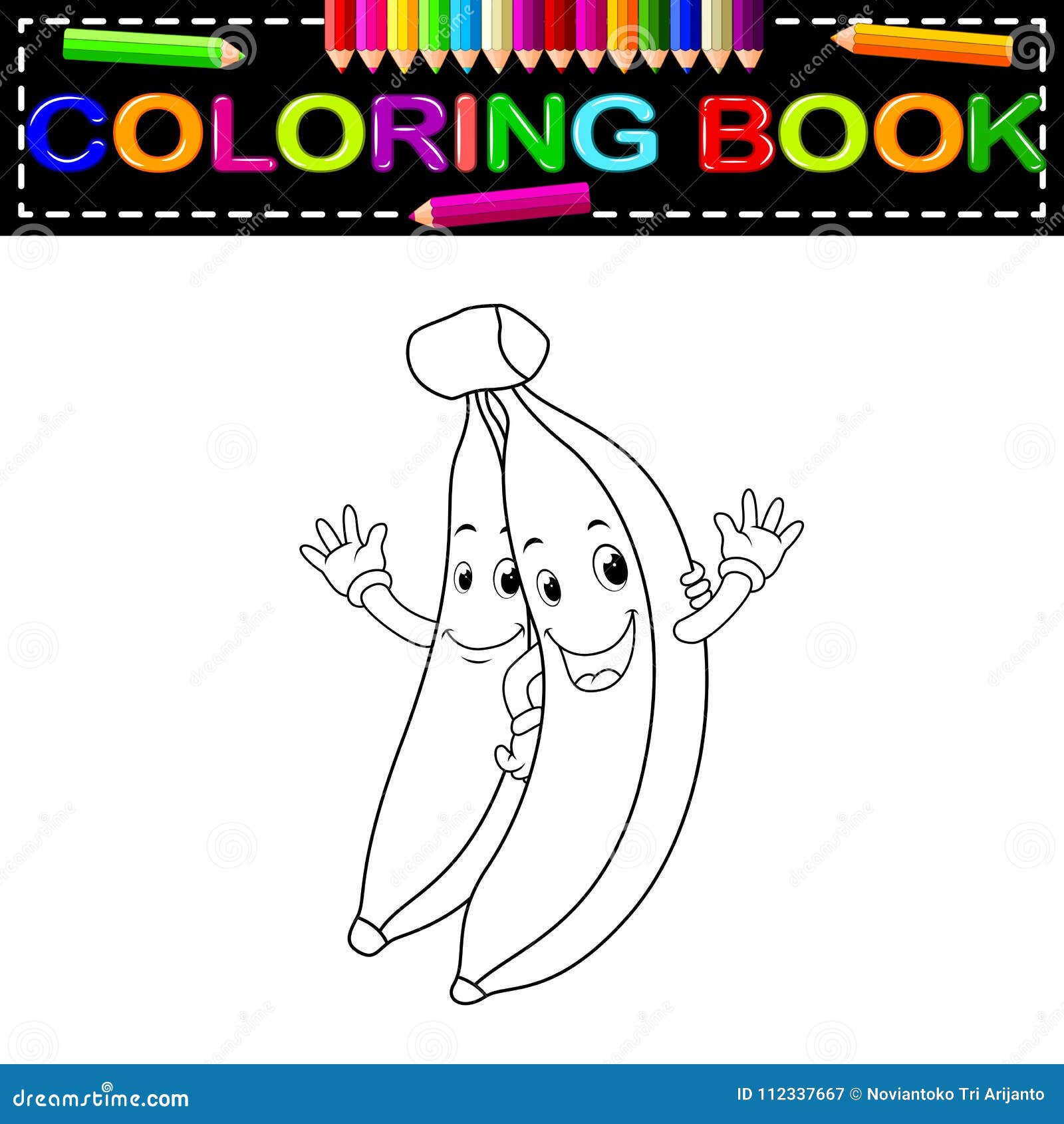 desenho de banana para colorir🍌🍌🍌 