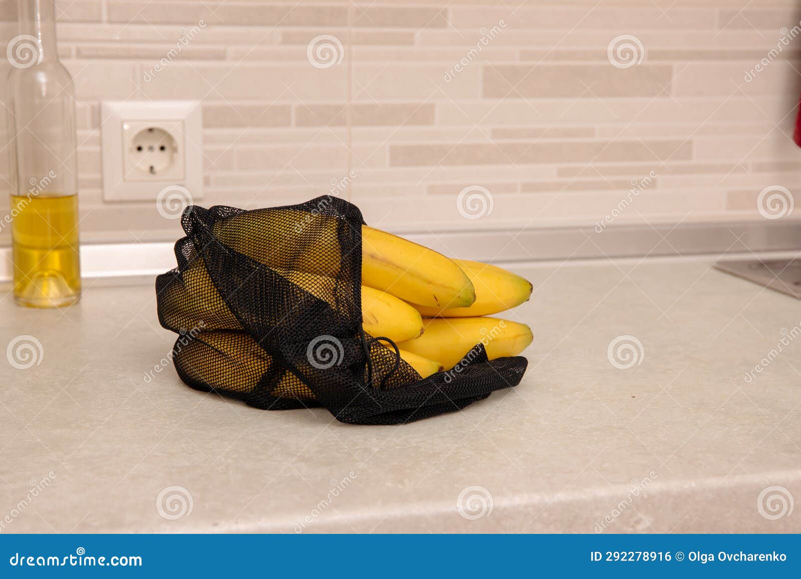 bananas in eco friendly net bag