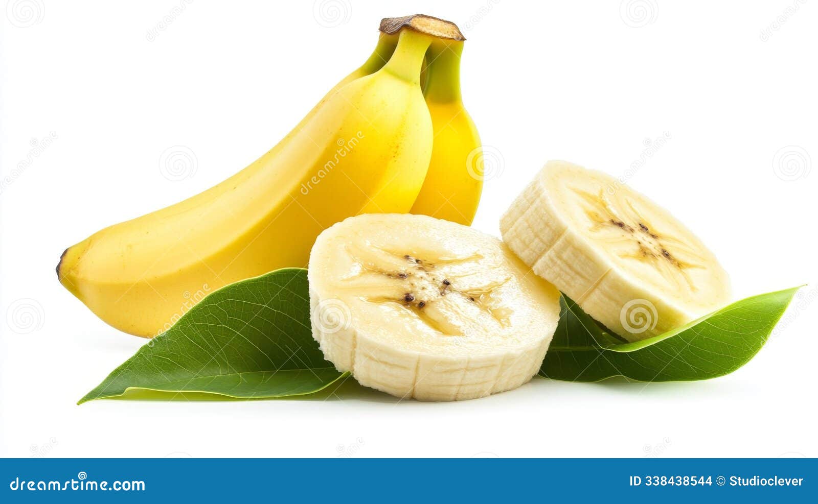 bananas with green leaves generative ai