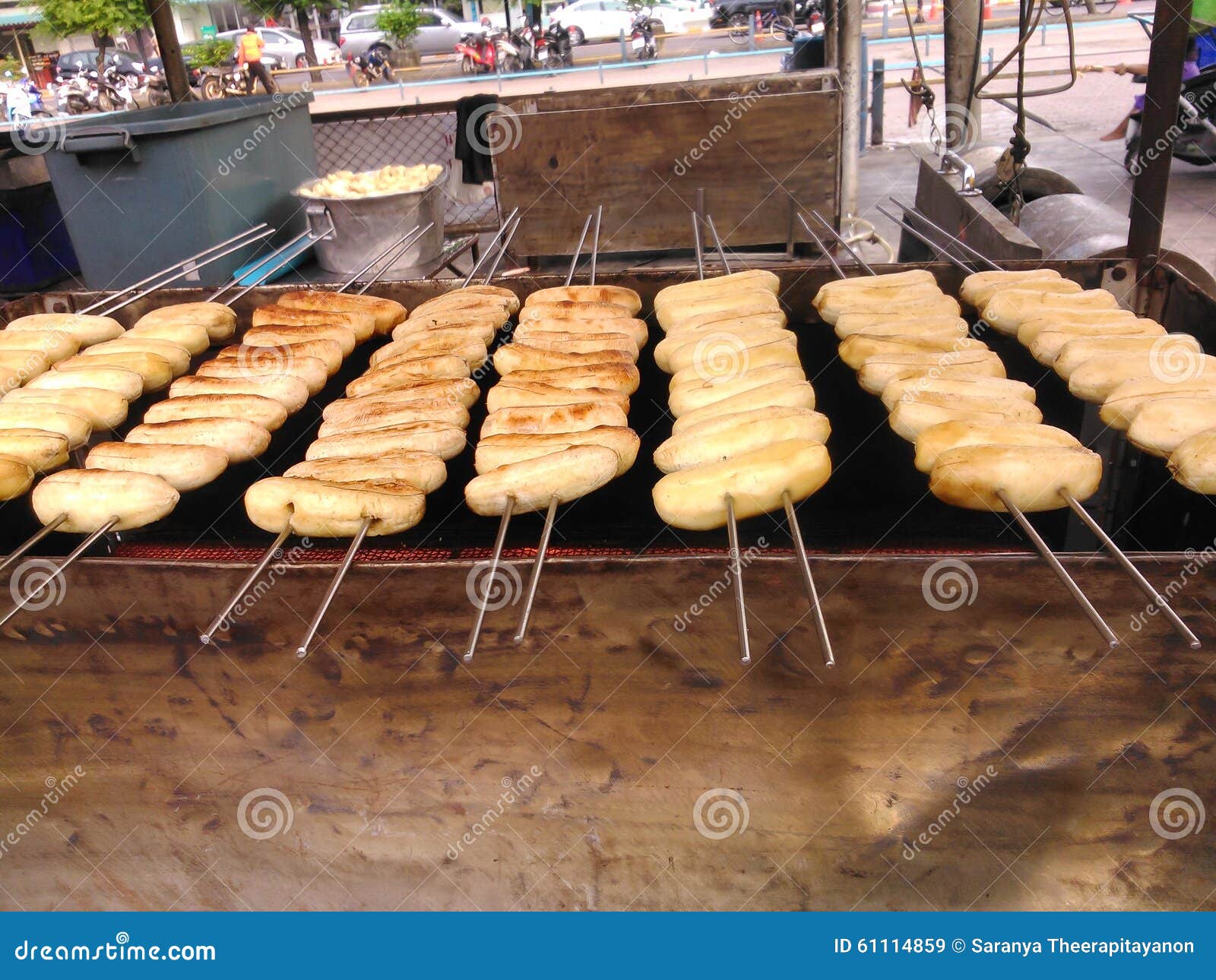 Bananas on the grill stock image. Image of banana, sweet 61114859