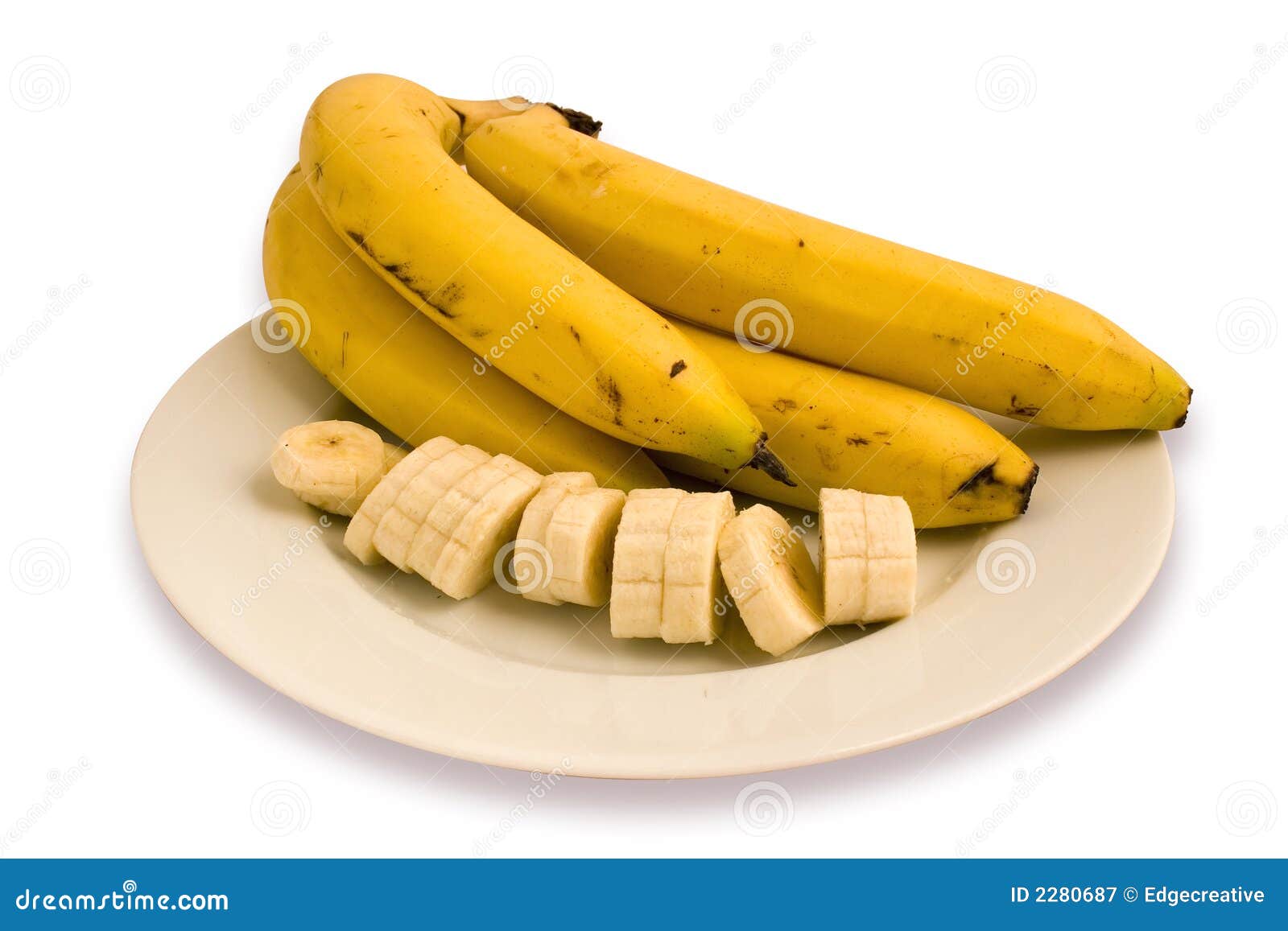 Bananas With Slices Royalty Free Stock Photography Image 2280687
