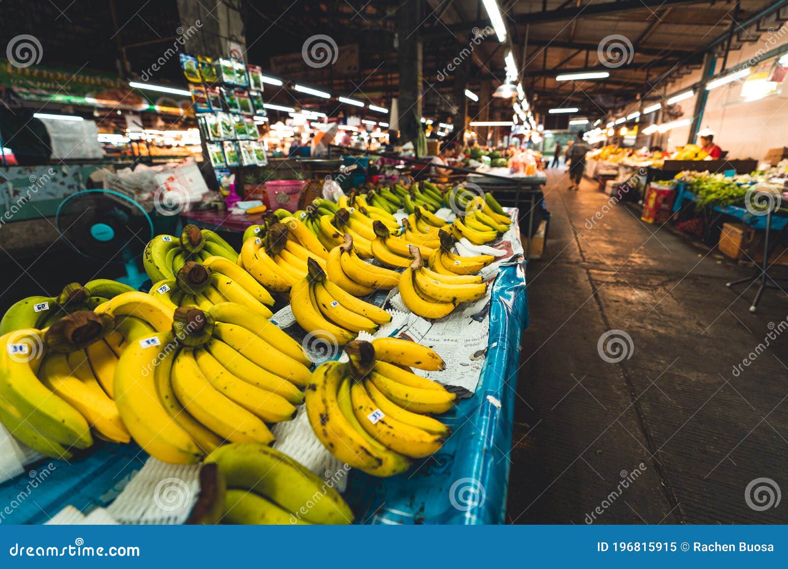 Customer And Bananas Seller Bargain On Farmers Fruit Market Editorial