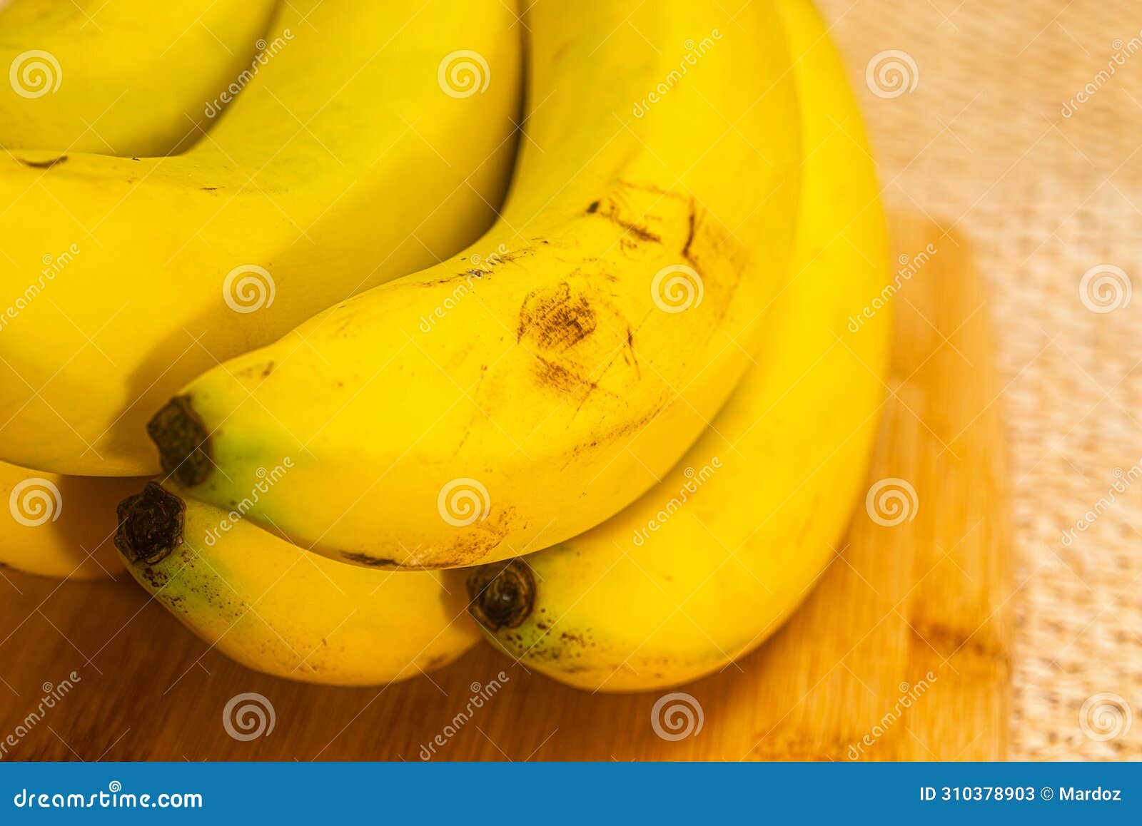 bananas with yute texture in the background