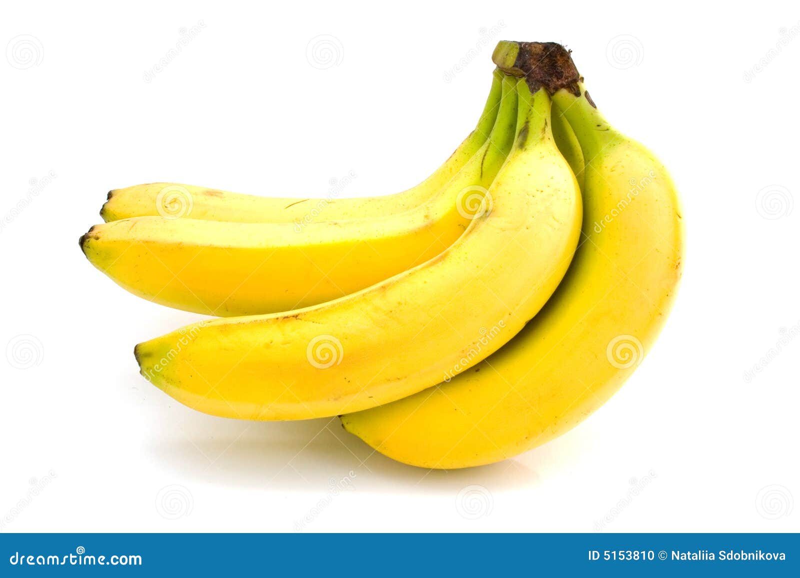Banane gialle isolate su bianco