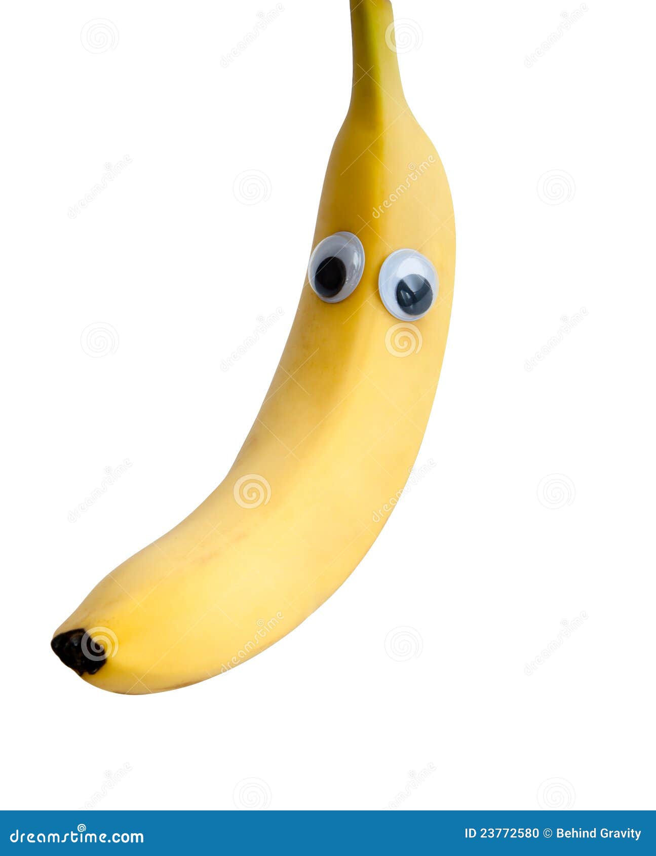 Banane Jaune Drôle Avec Des Yeux Photo stock Image du sain, simple