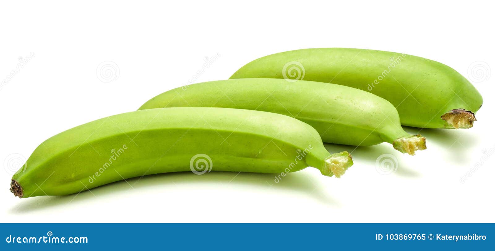 Banane Verte De Plantain D'isolement Image stock Image du agrafe