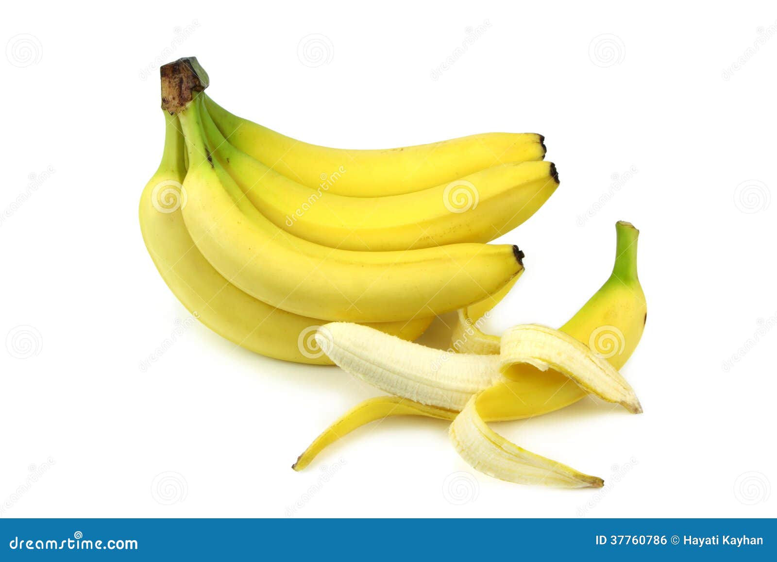 Bananes Fraîches Et Banane épluchée Photo stock - Image du nature