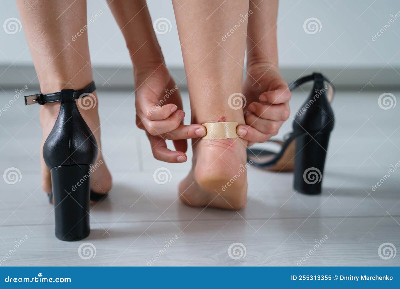 Close Up of Woman Wearing High Heels Which Feeling Leg Pain, Ankle Sore and  Sitting in the Outdoor , Healthy Concept. Stock Image - Image of healthy,  pain: 193838789