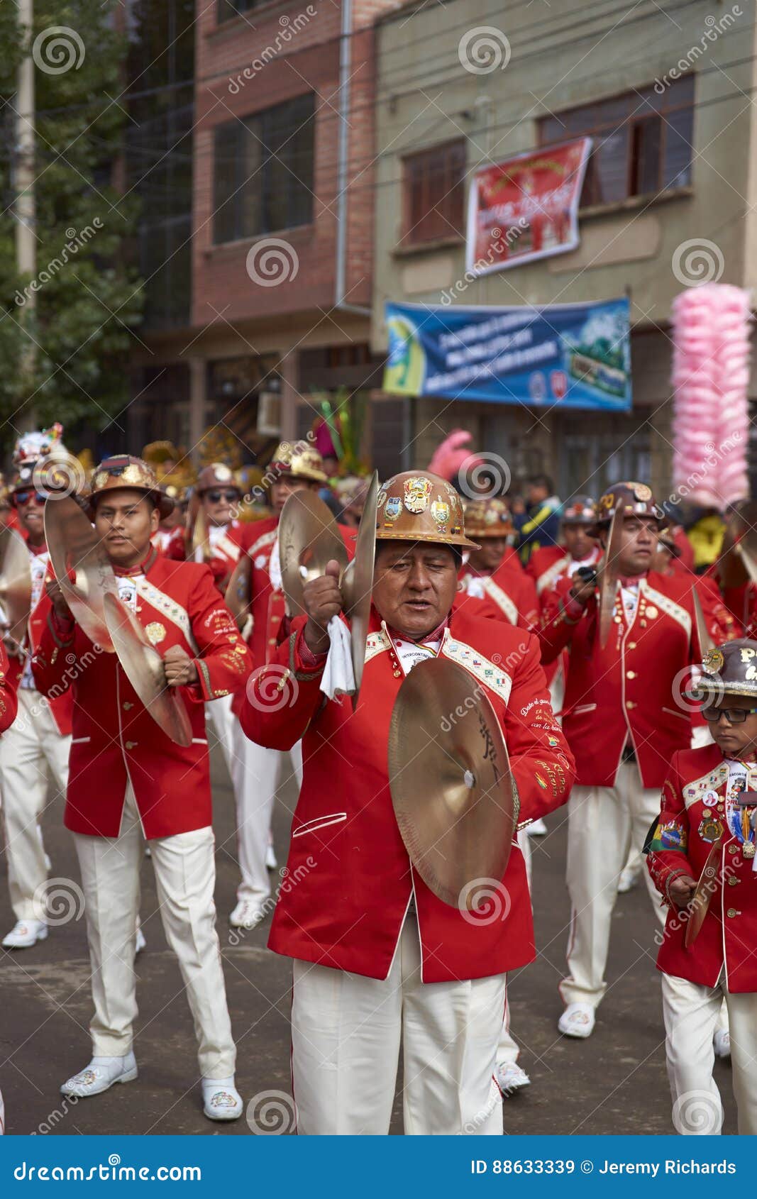 Band of a Morenada Dance Group at the Oruro Carnival in Bolivia ...