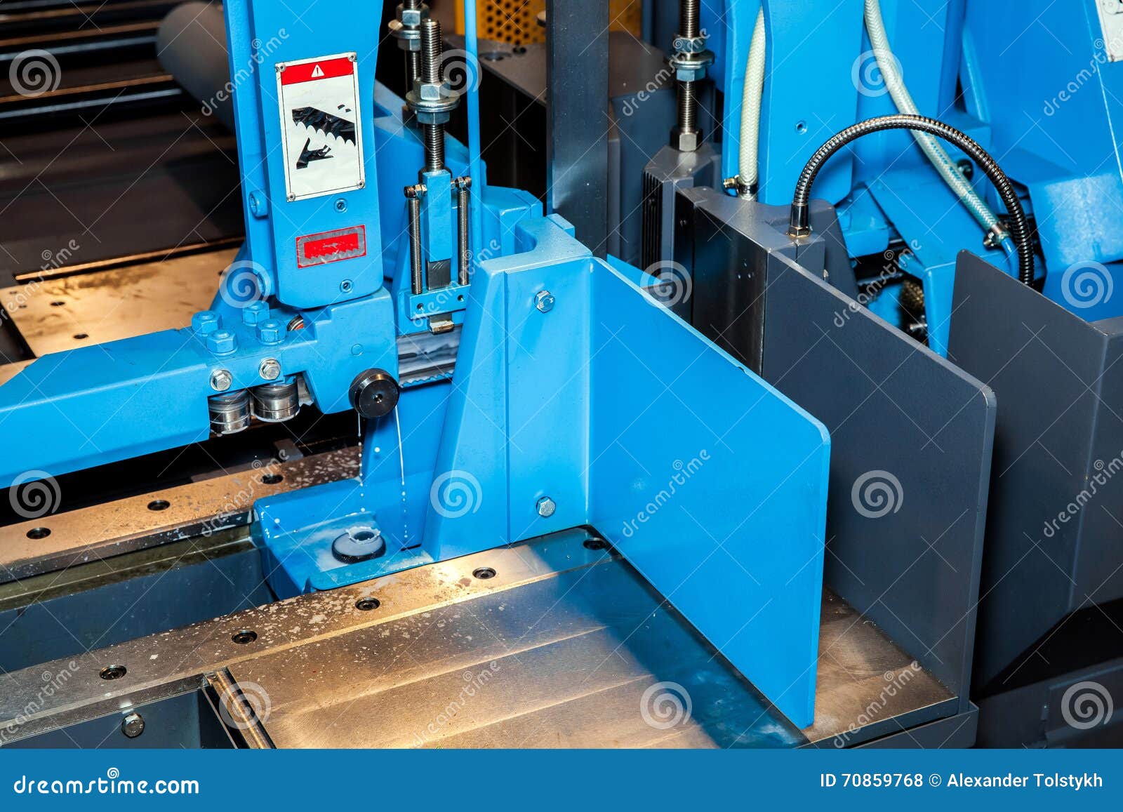 Band Saws Horizontal Automatic Cutting Range Machine Stock Photo