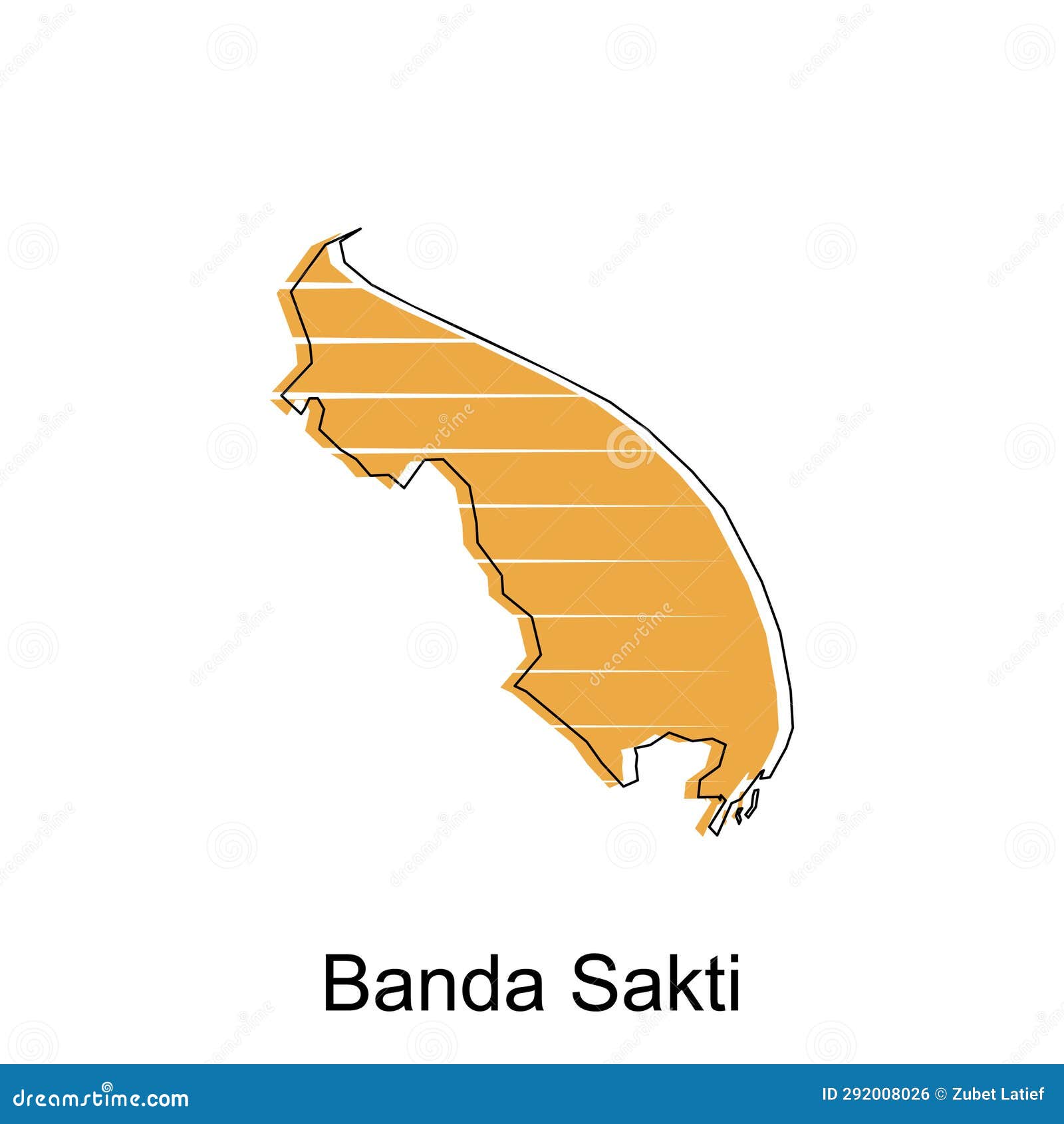 Map Of Banda Modern Geometric Illustration, Map Of India Country Vector