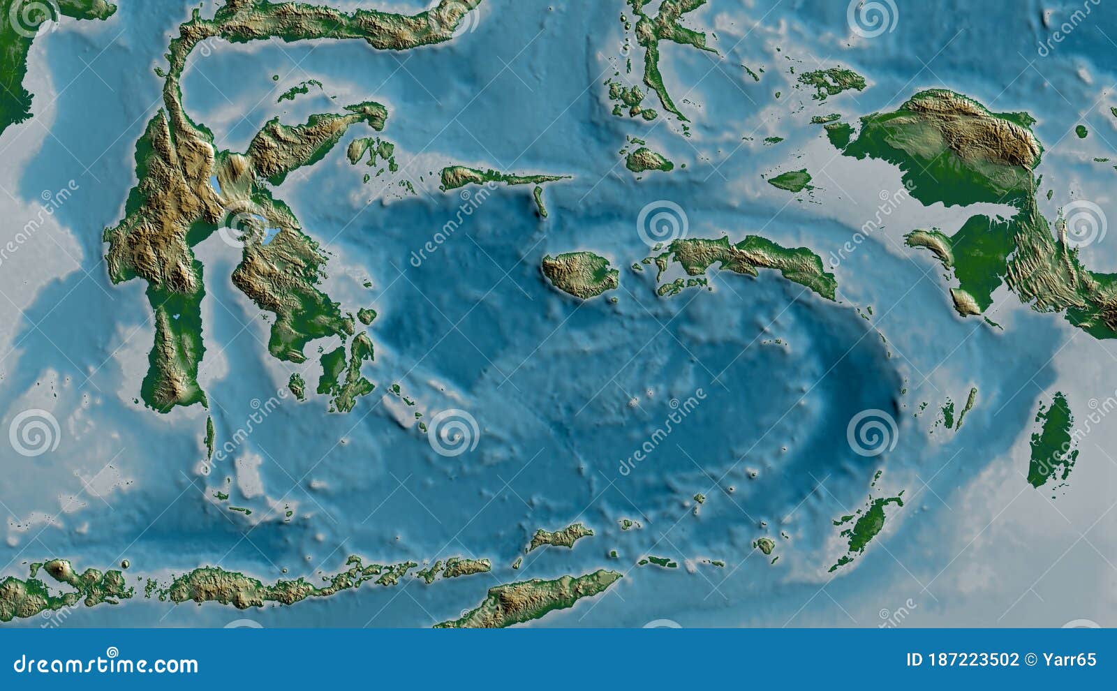 Banda Sea Tectonic Plate Raster Physical Stock Illustration Banda Sea Tectonic Plate Raster Physical Map Area Around D Rendering 187223502 