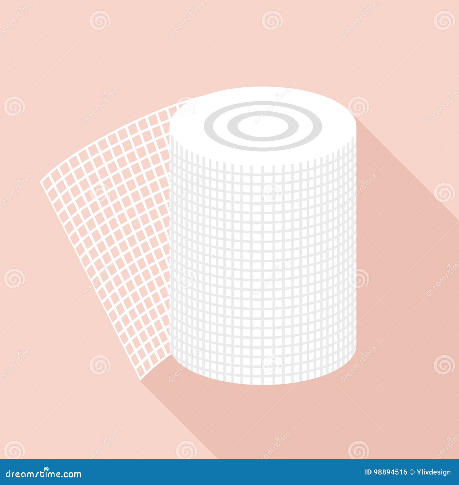 Bandage icon, flat style stock vector. Illustration of medic 98894516