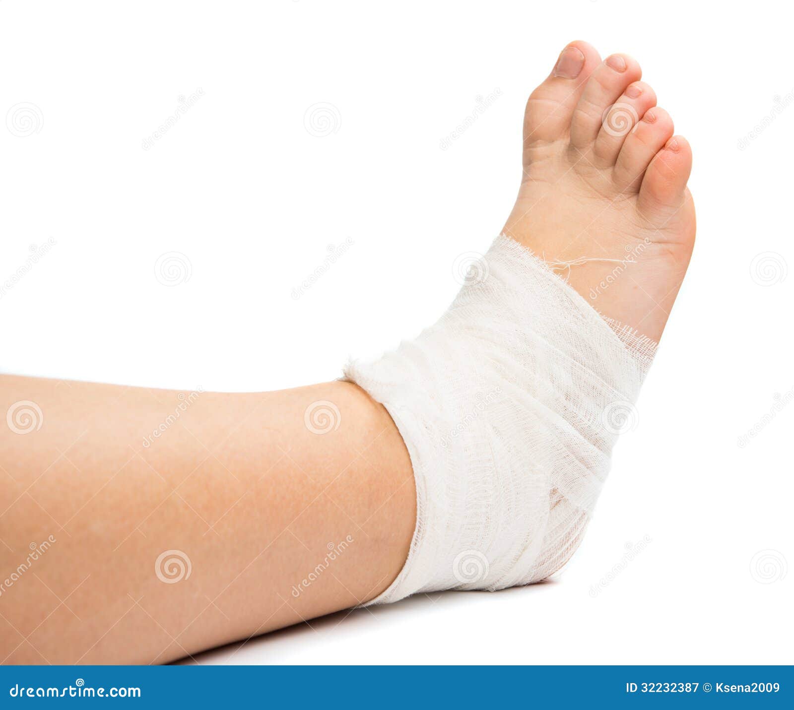 Bandage on the leg stock image. Image of pain, irritation 32232387