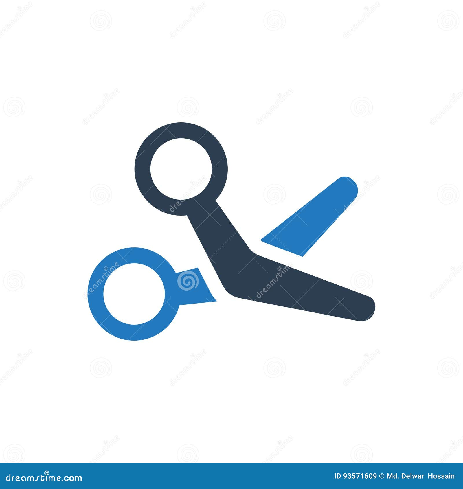 Bandage Scissor Icon stock vector. Illustration of scissors 93571609