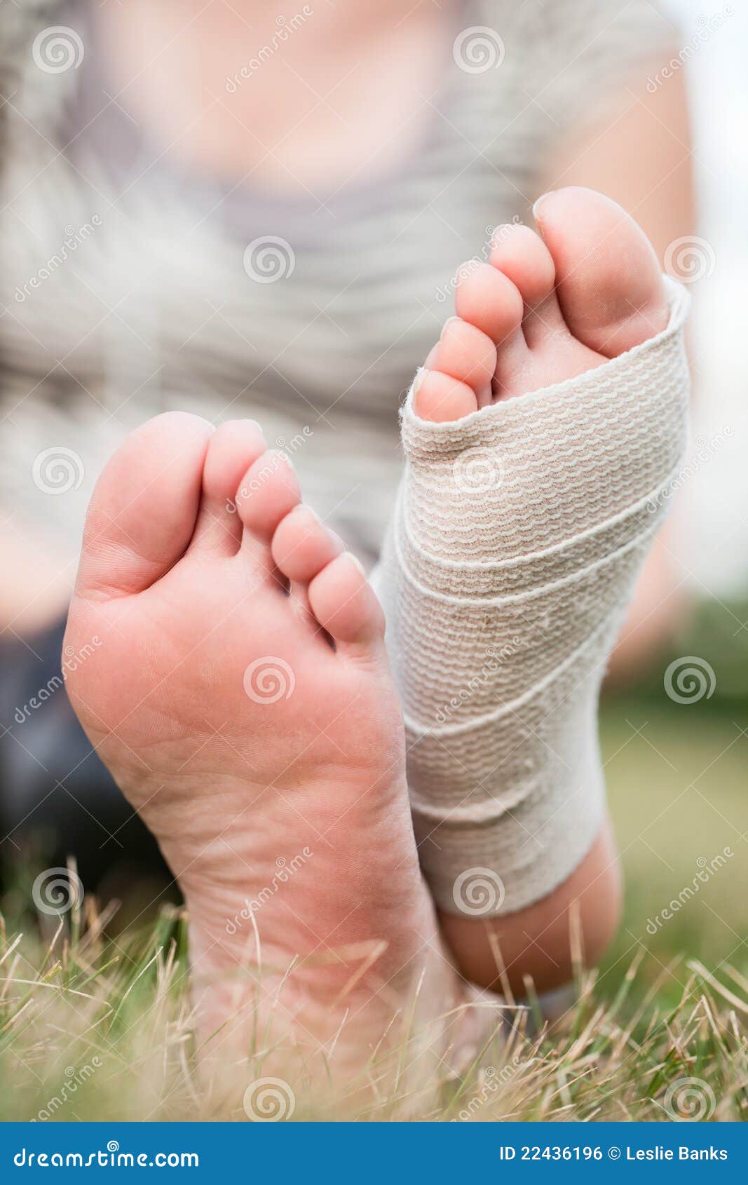 Bandaged foot stock photo. Image of wrapped, selective 22436196