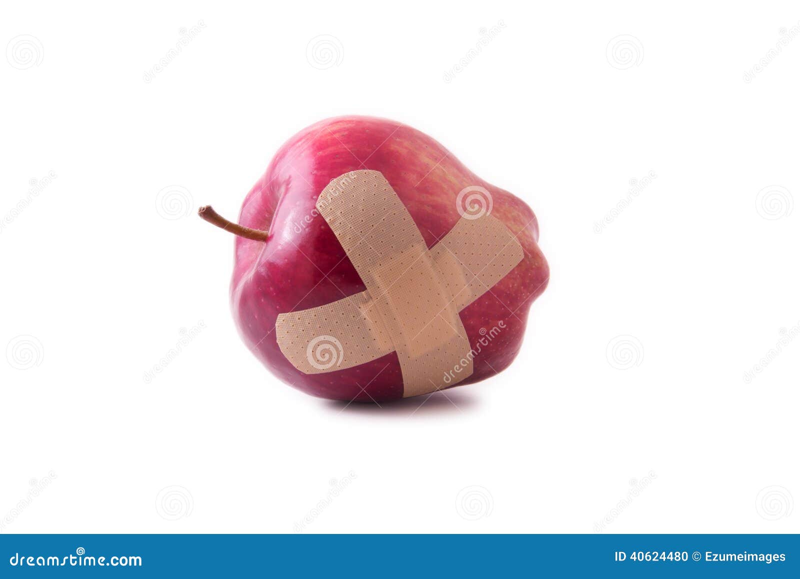 Bandaged Red Delicious Apple Stock Photo Image of healing, health