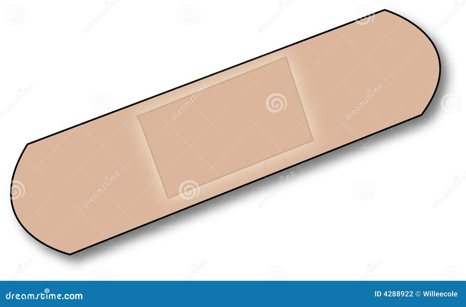 Bandaid stock vector. Illustration of injury, medicine - 4288922