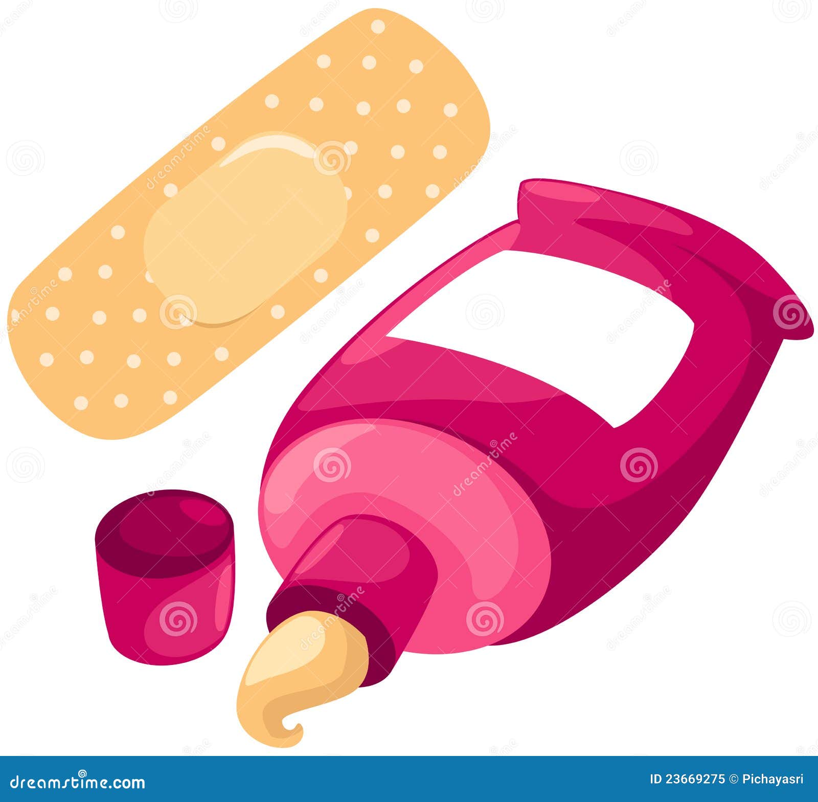 Bandaid Plaster And Ointment In Tube Royalty Free Stock Photo Image