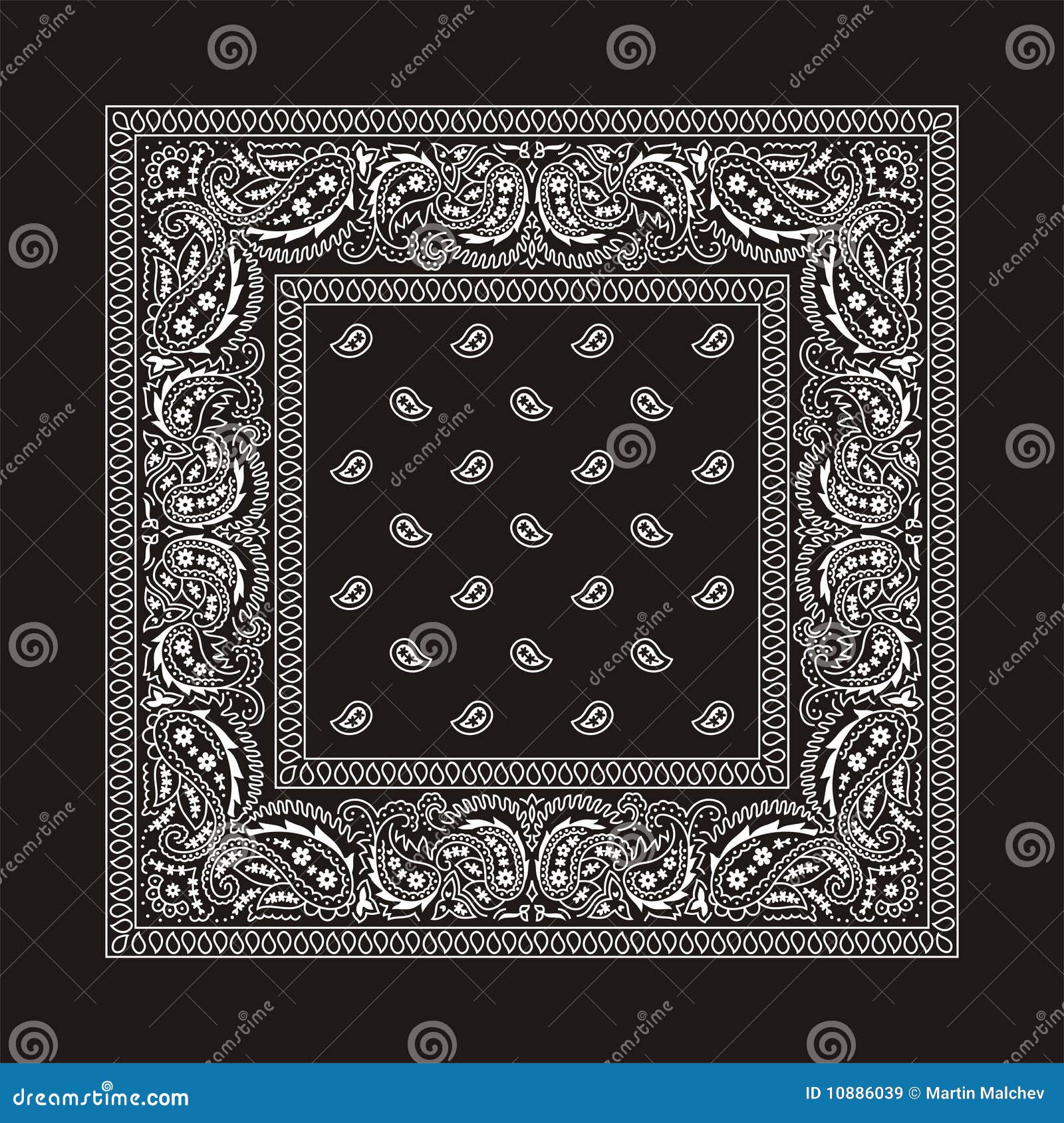 Bandana2 (preto) ilustração do vetor. Ilustração de ocidental 10886039