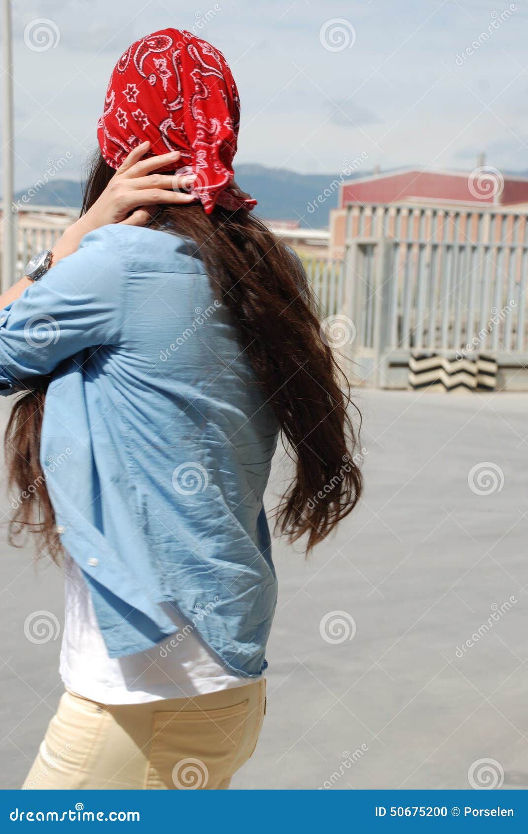 Bandana stock photo. Image of girl, bandana, heart, attractive 50675200