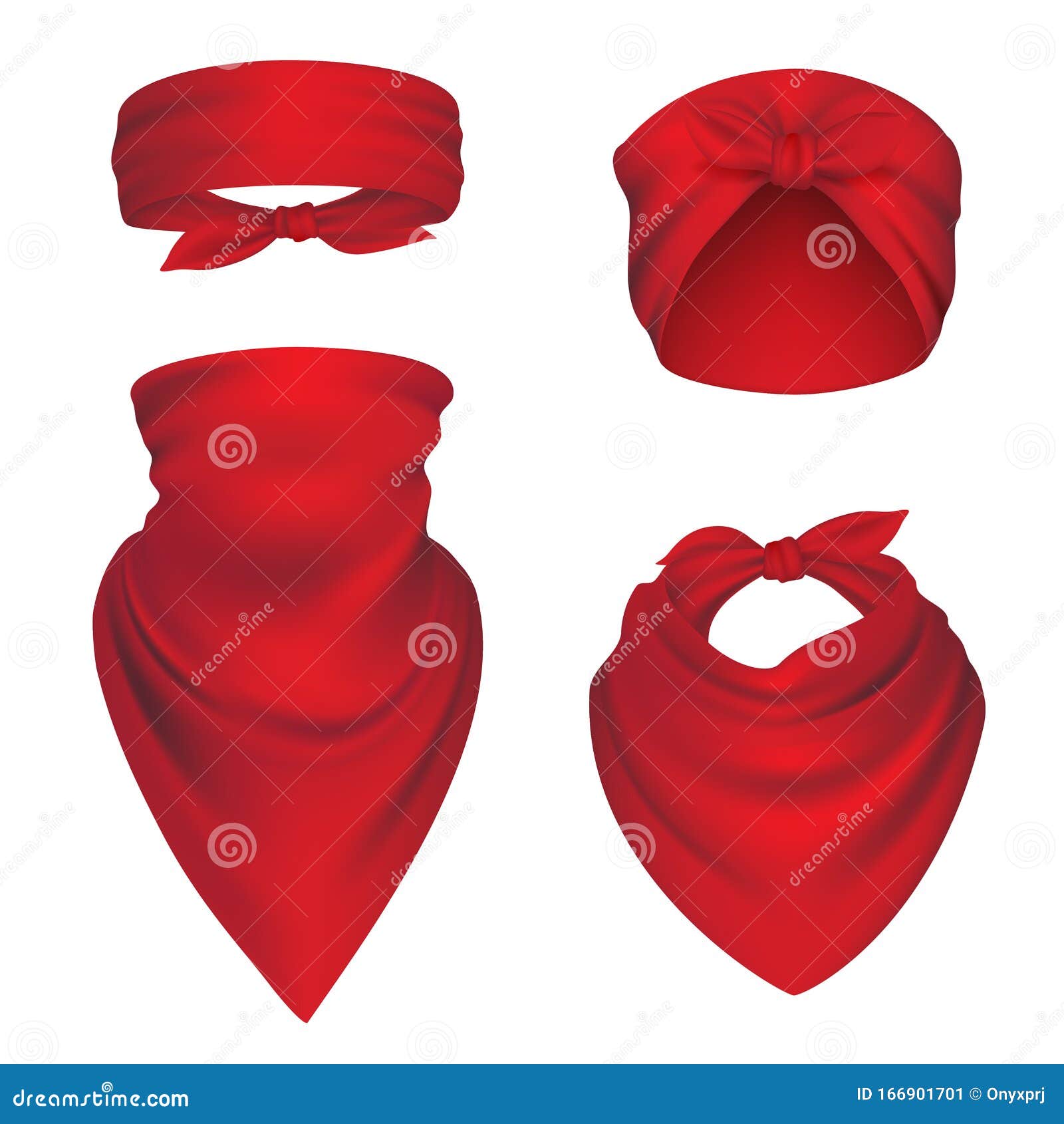 Download Bandanas Realistic. Headbands For Bikers Sport Protection ...