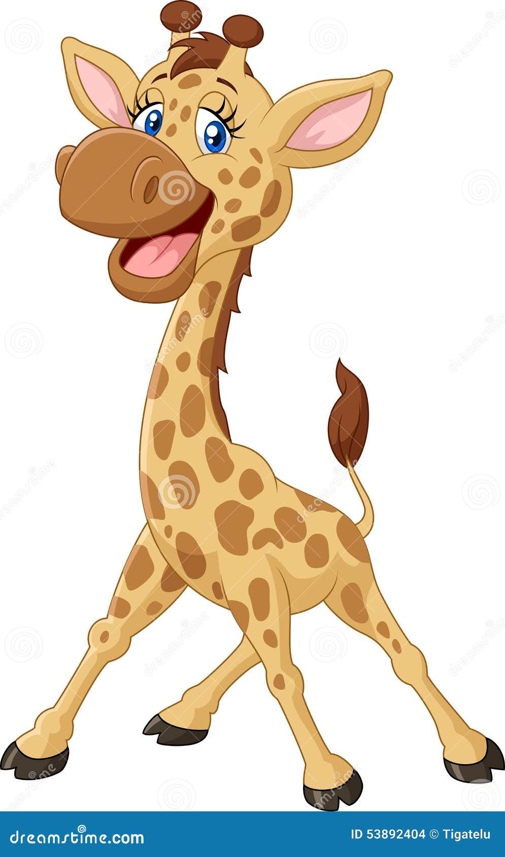 Bande Dessinée Mignonne De Girafe Illustration de Vecteur