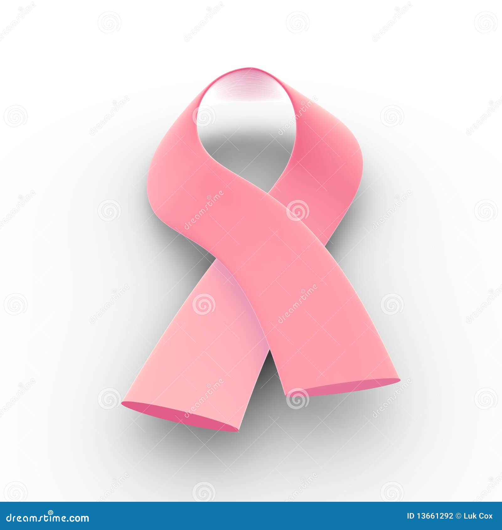 3D illustration d'une bande rose - cancer