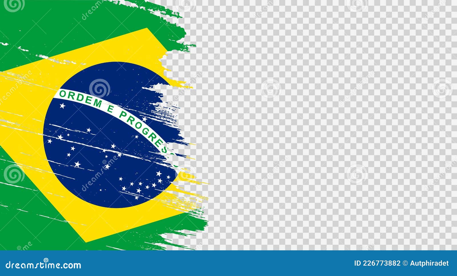 Bandeira Brasileira Com Tinta De Pincel Texturizada Isolada Em Png