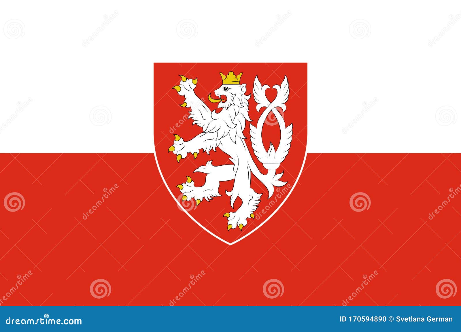 Todas as bandeiras de regiões da república checa