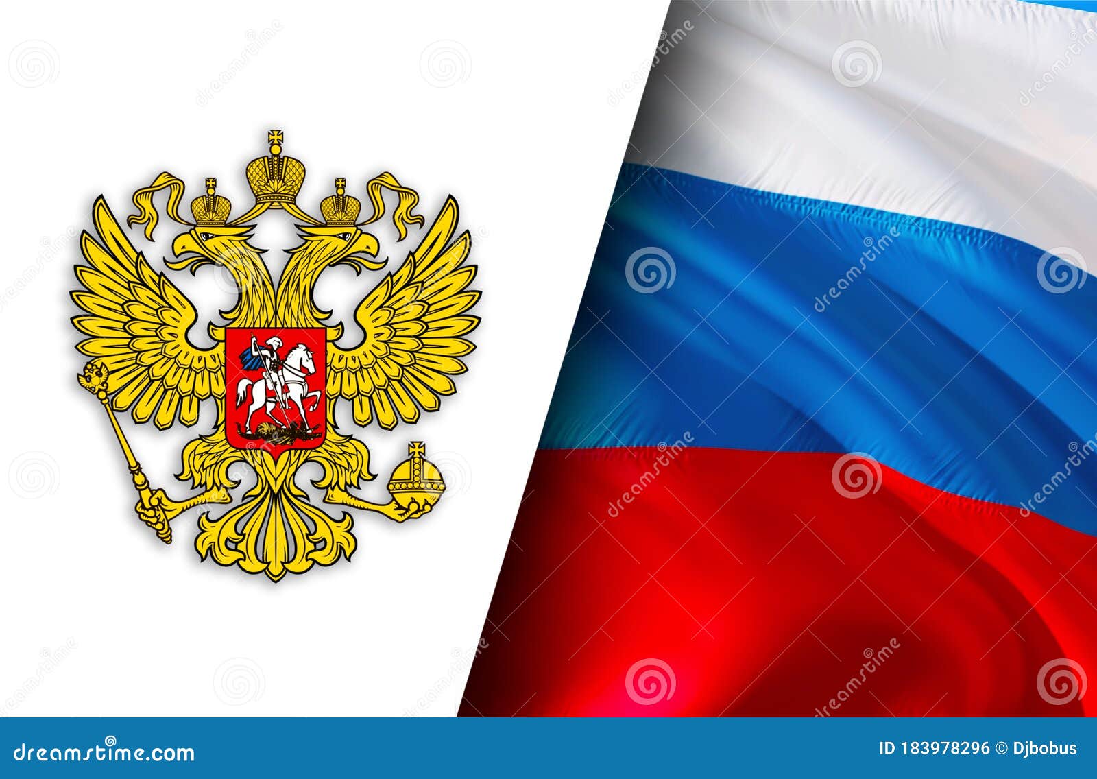bandeira da rússia. bandeira nacional realista da federação russa