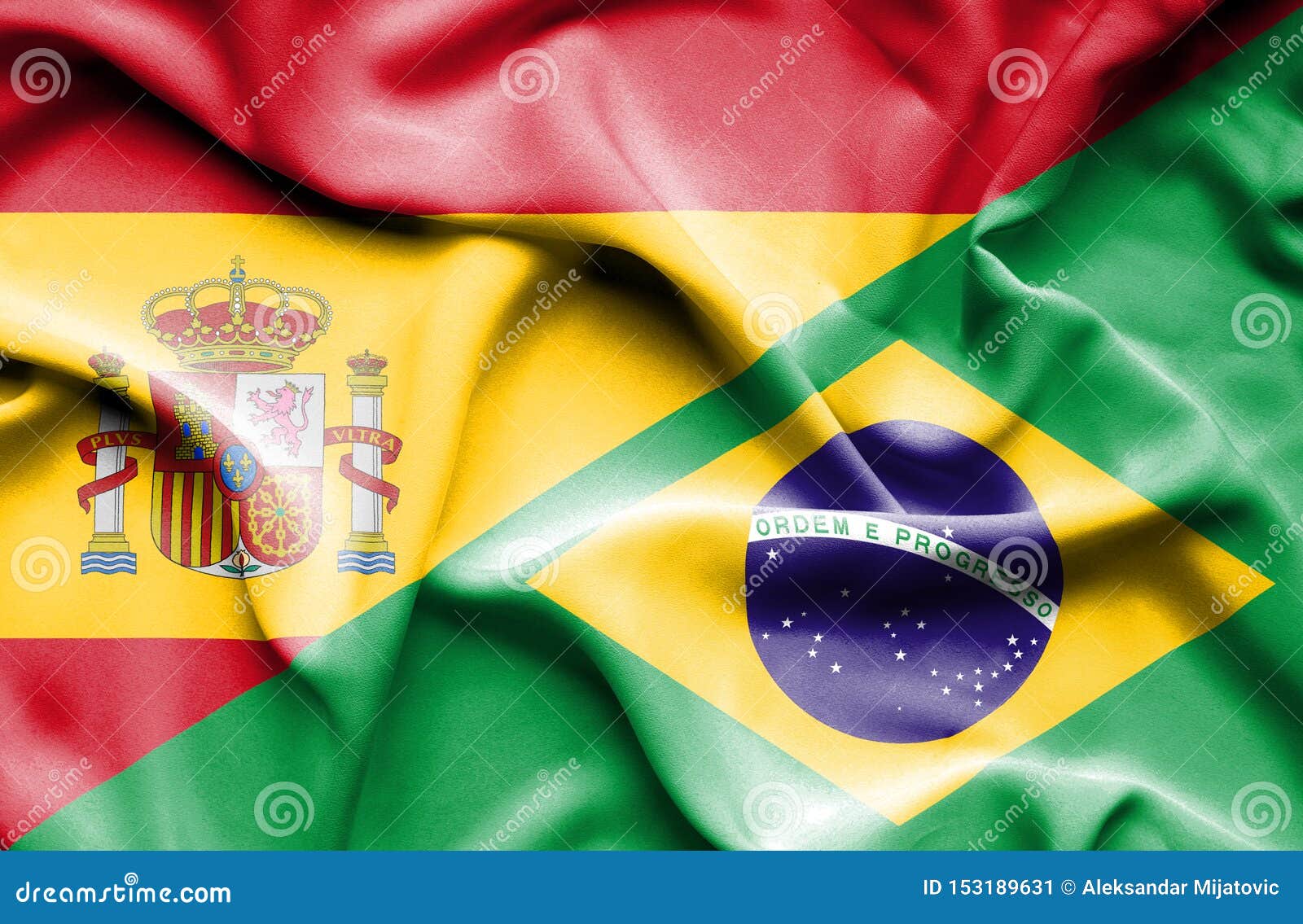 Bandeira da espanha vs brasil