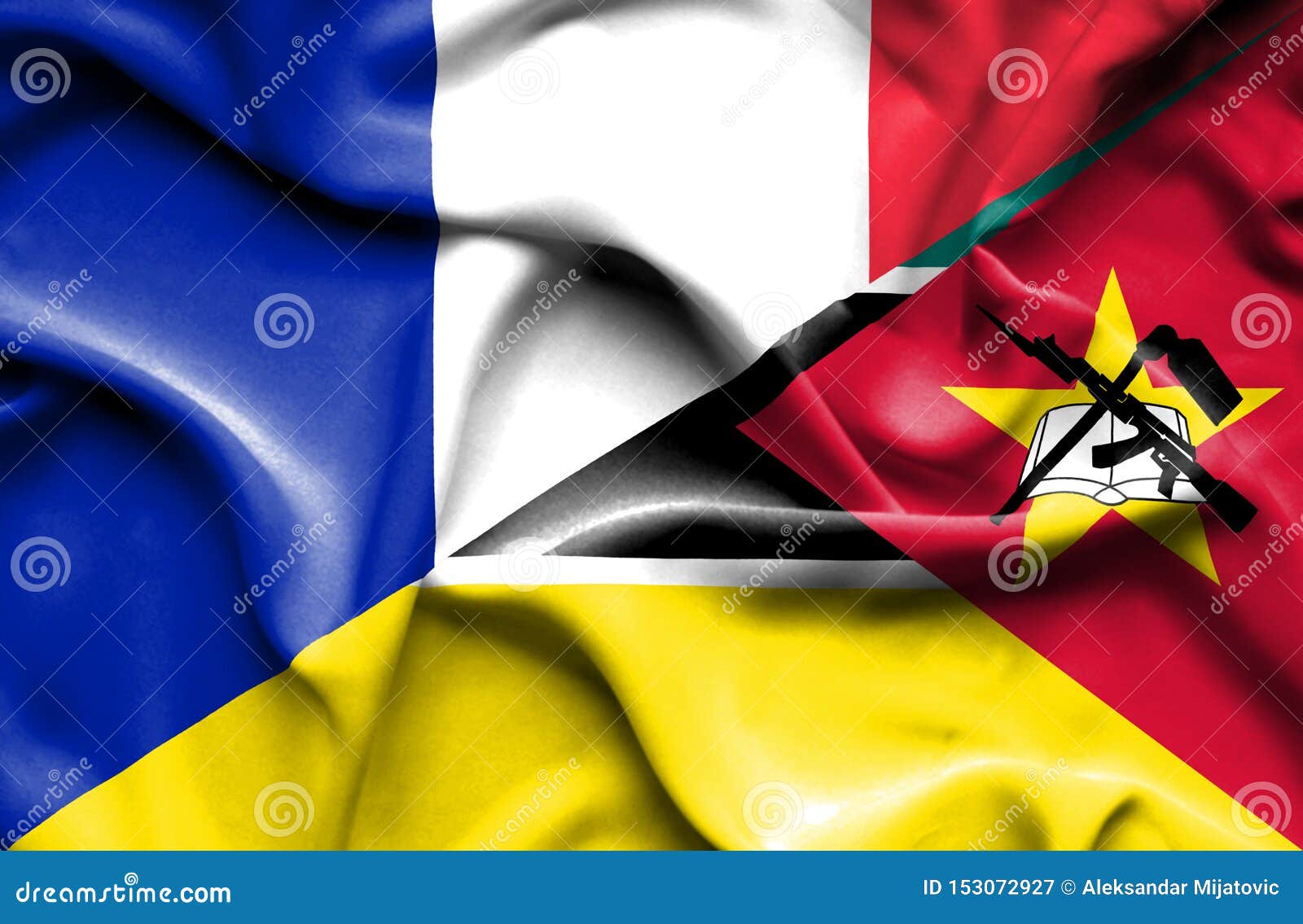 Bandeira De Ondulação De Moçambique E De França Ilustração Stock -  Ilustração de relacionamento, governo: 153072927