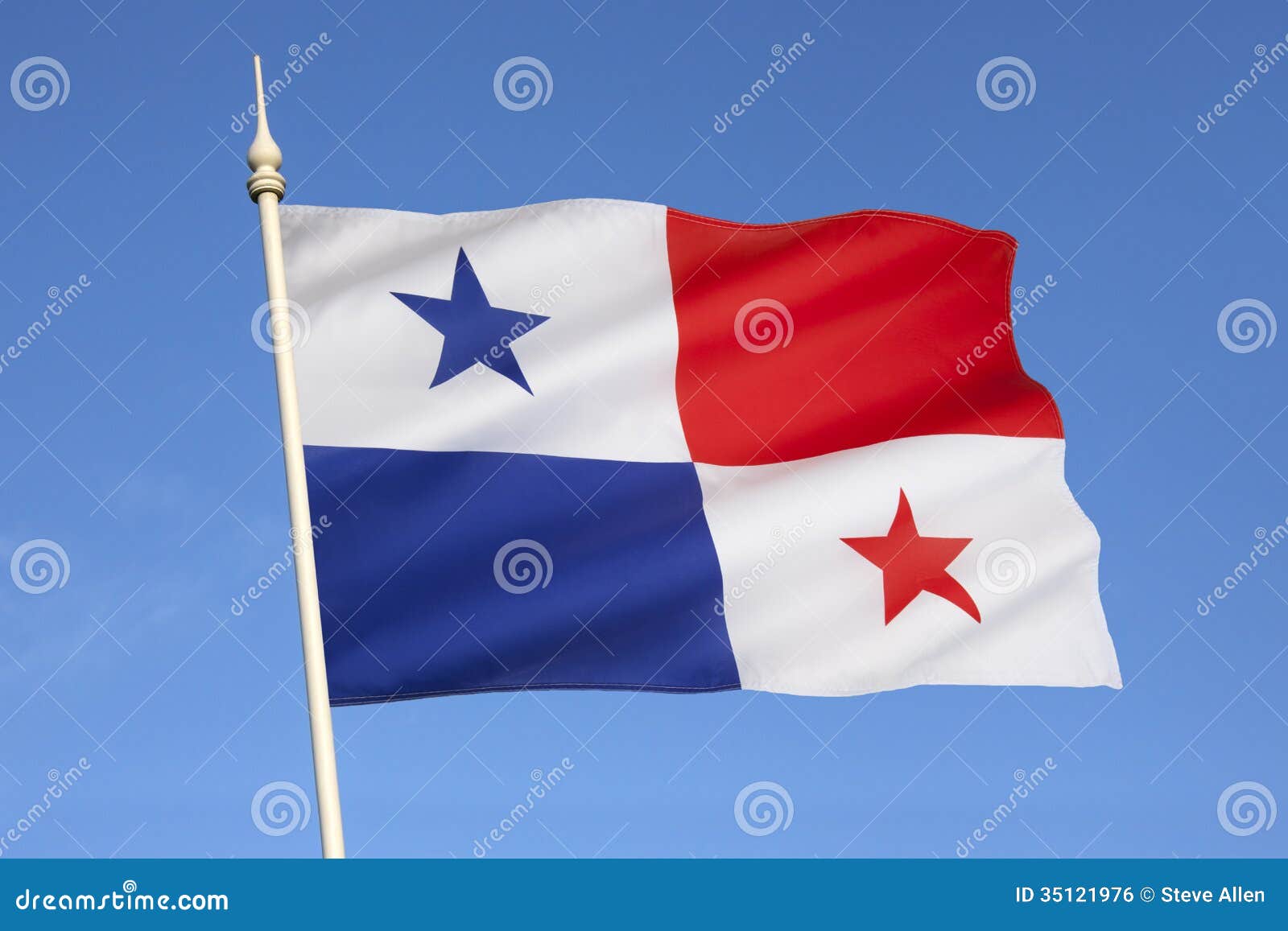 Bandeira De Panamá América Central Foto de Stock Imagem de bandeira