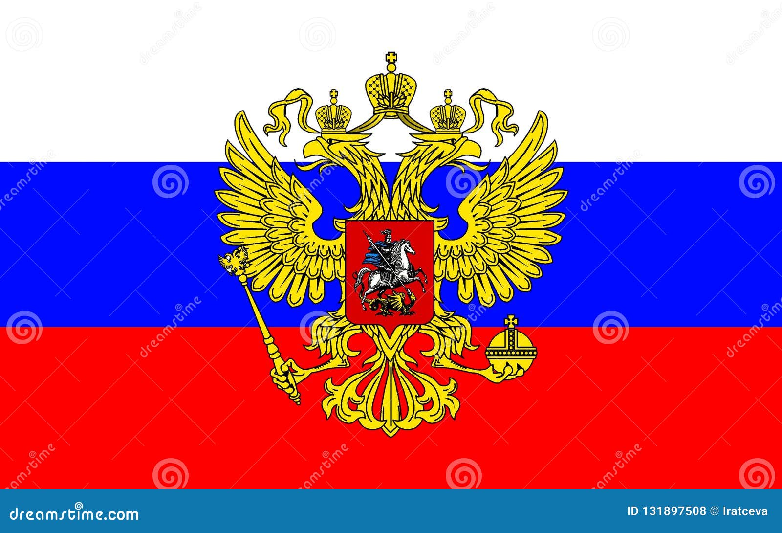 Bandeira de Rússia ilustração stock. Ilustração de bandeiras