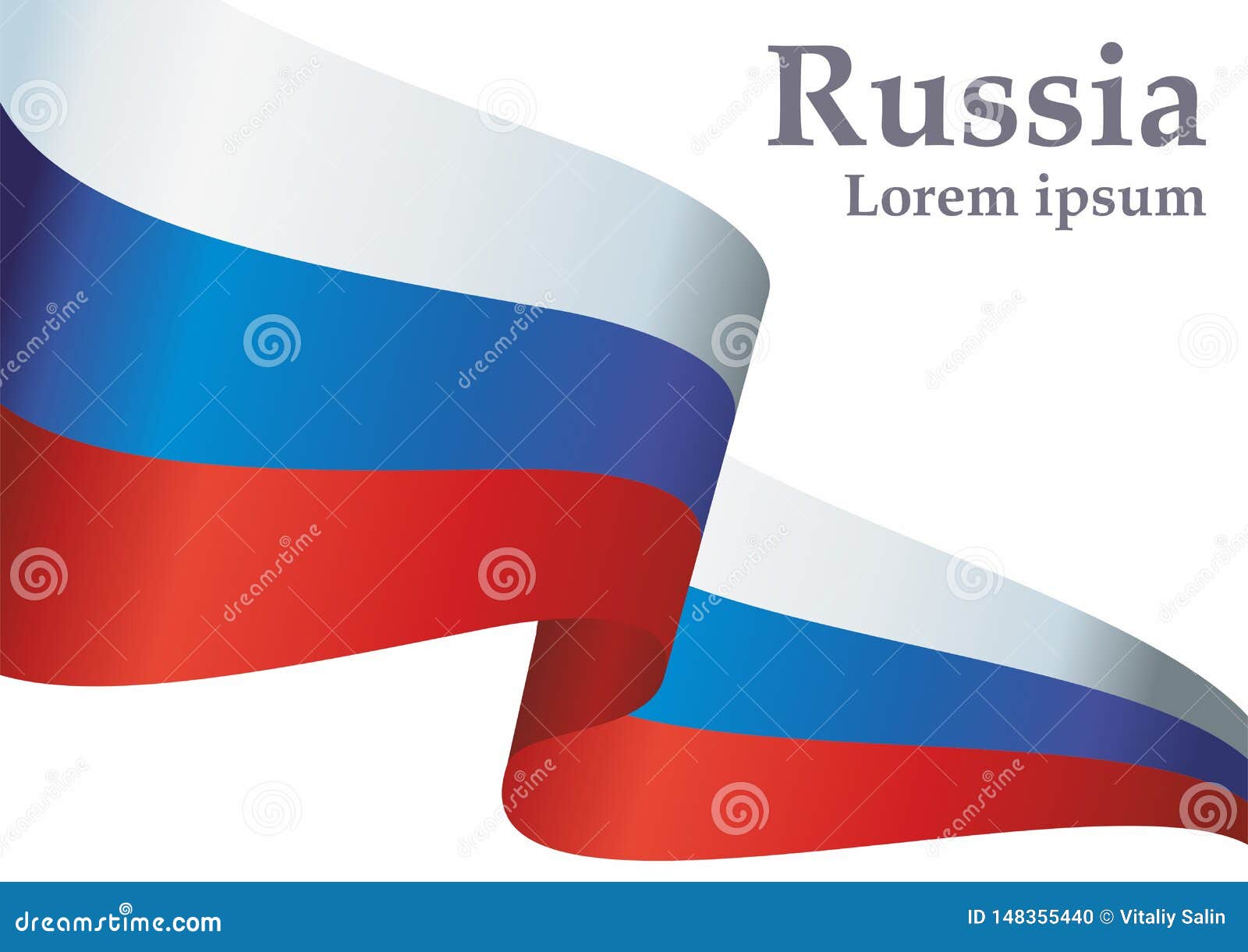 Rússia Oficialmente Federação Russa Bandeira Acenando Fundo