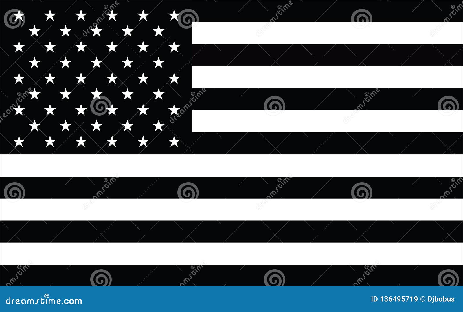 Bandeira Memorável Dos EUA Um Projeto Preto E Branco Da Bandeira Dos EUA  Bandeira Preto E Branco Do Estados Unidos BANDEIRA AMERI Ilustração Stock -  Ilustração de branco, patriota: 136495719