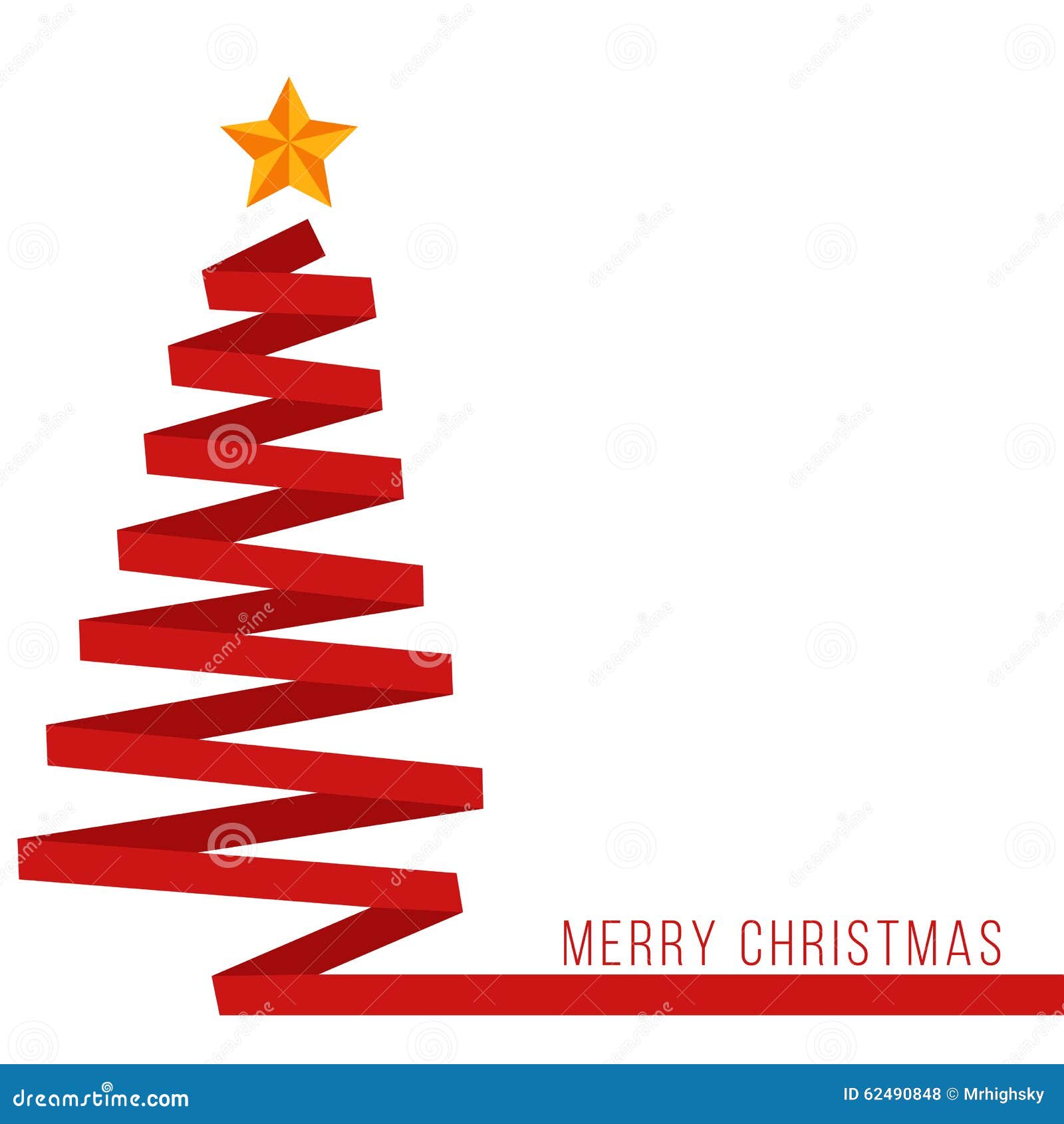 Bandeira Vermelha Da árvore De Natal Da Fita Ilustração do Vetor -  Ilustração de cumprimento, projeto: 62490848