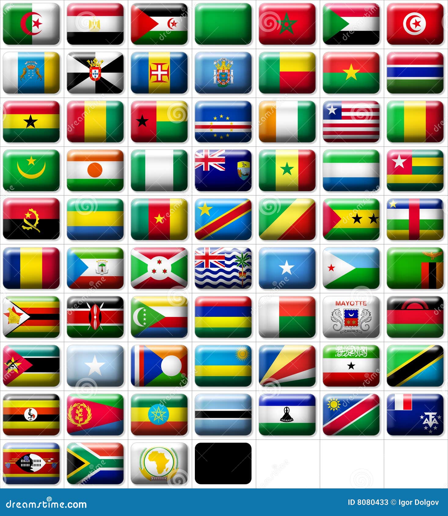 Bandeira dos Países da África