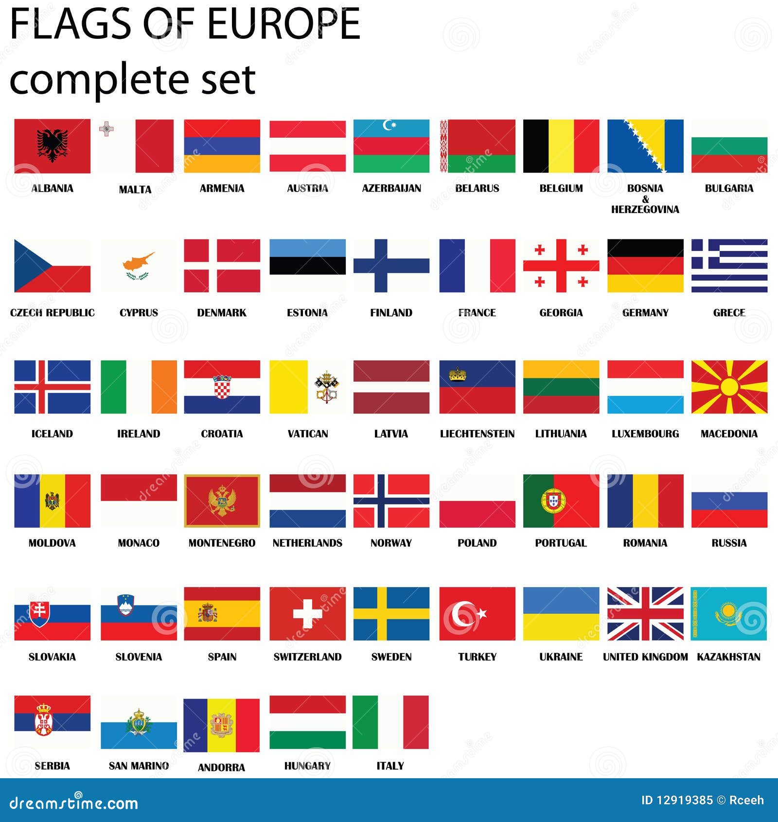Bandeiras de Europa ilustração do vetor. Ilustração de naturalizado